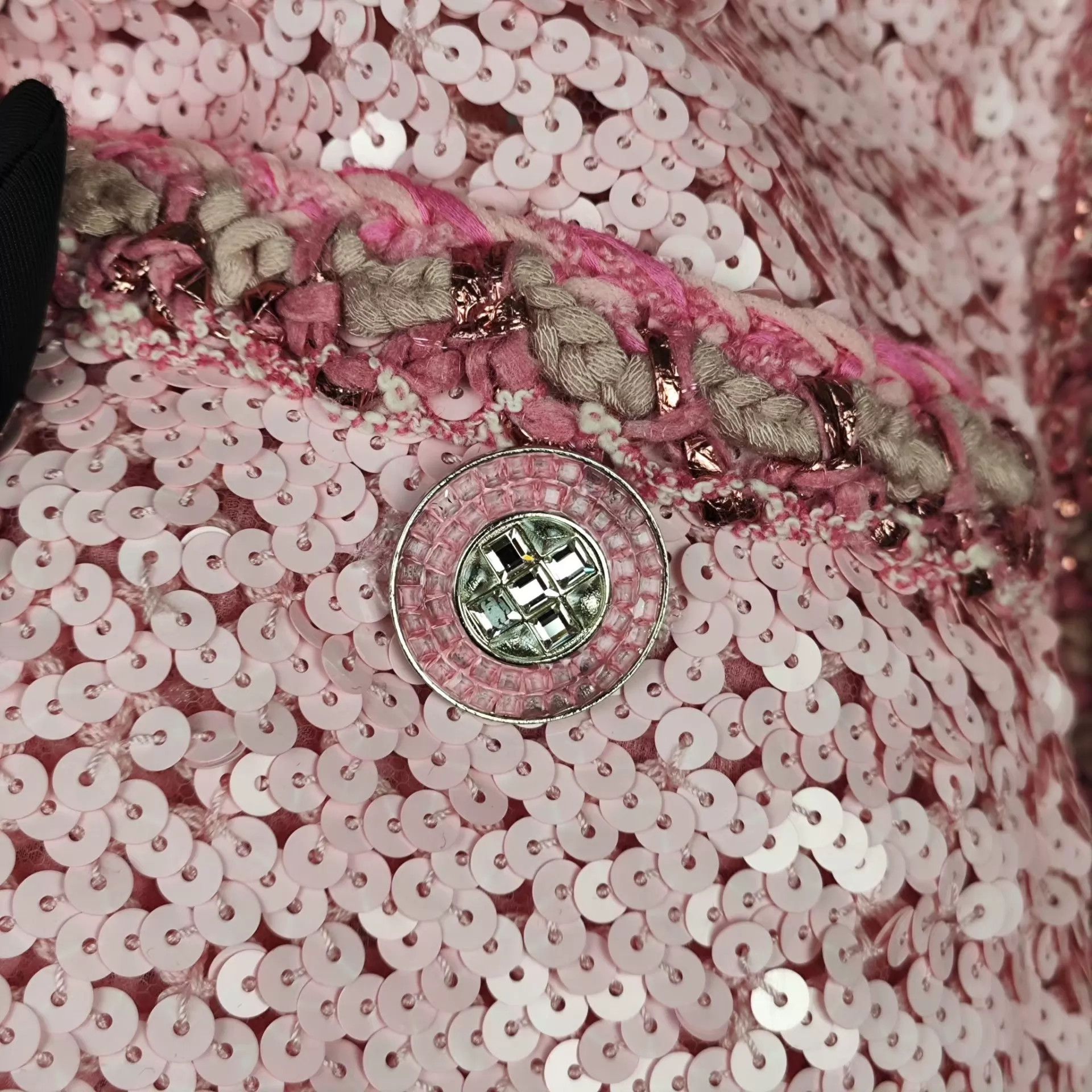 Chanel CHANEL 23C women's cropped pink sequined jacket Size XS / US 0-2 / IT 36-38 - 6 Thumbnail