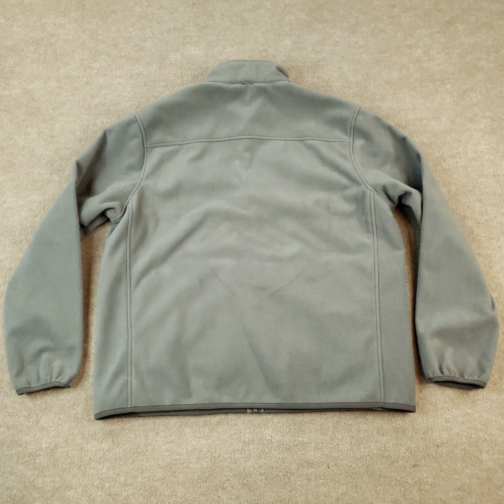Lands' End Lands' End Fleece Sweatshirt Mens Large Gray Full Zip Pullover Mock Neck Shirt Mens L Gray Full Zip 90s? Size US L / EU 52-54 / 3 - 8 Thumbnail