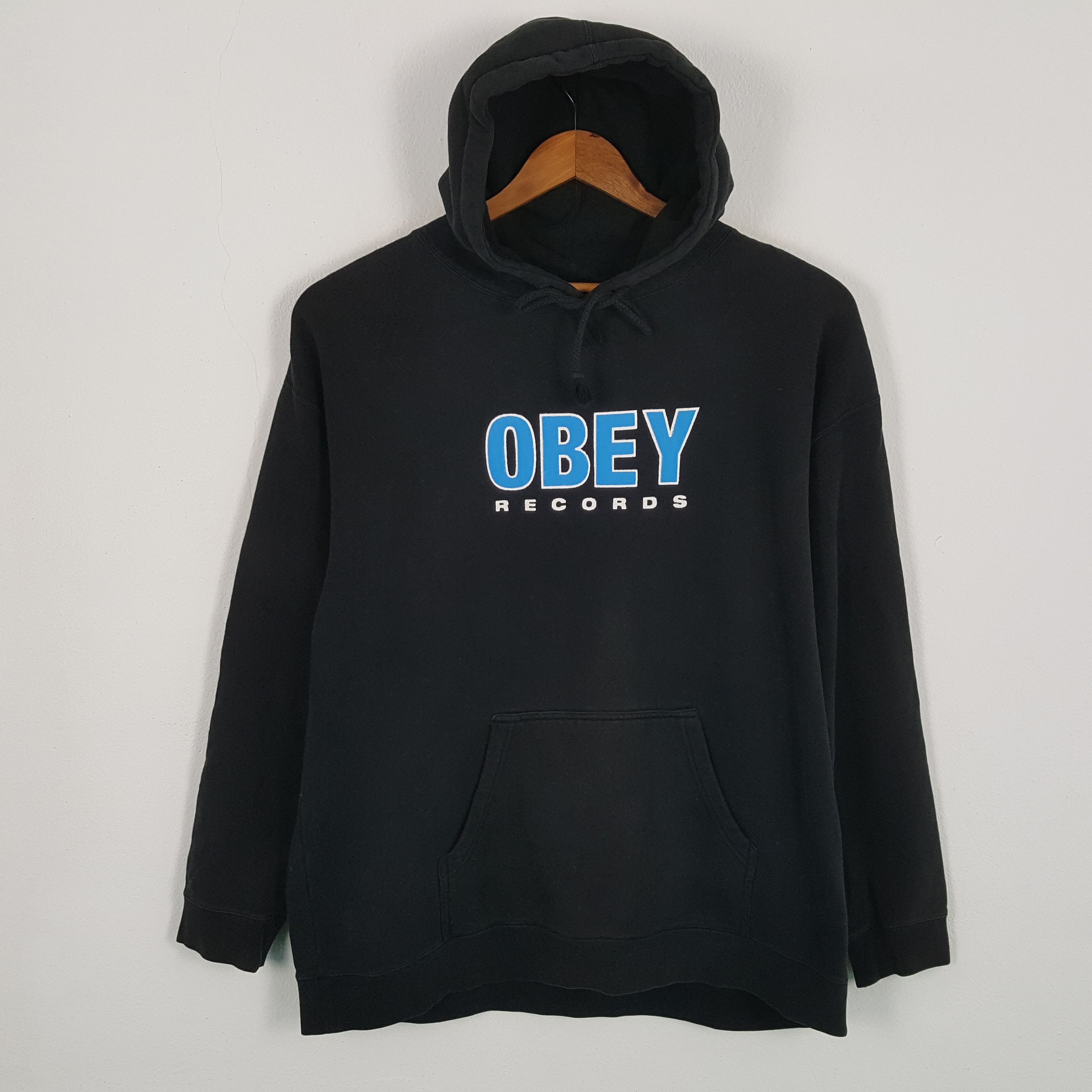 Obey × Vintage Vintage OBEY RECORD American Skateboard Style Hoodies Size US XXL / EU 58 / 5 - 1 Thumbnail