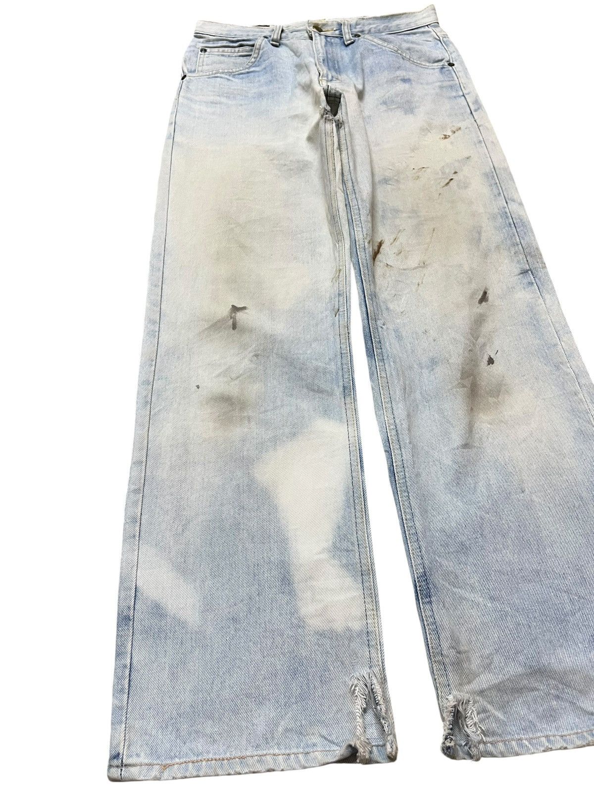 Lee Vintage Lee Wide Leg Faded Acid Wash Denim Size US 28 / EU 44 - 3 Thumbnail