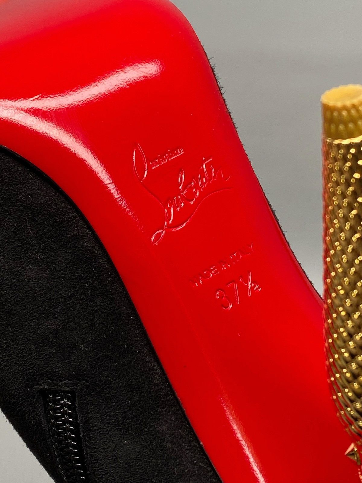 Christian Louboutin Christian Louboutin Lipbooty Suede Bootie size 37.5 Size US 7.5 / IT 37.5 - 15 Thumbnail