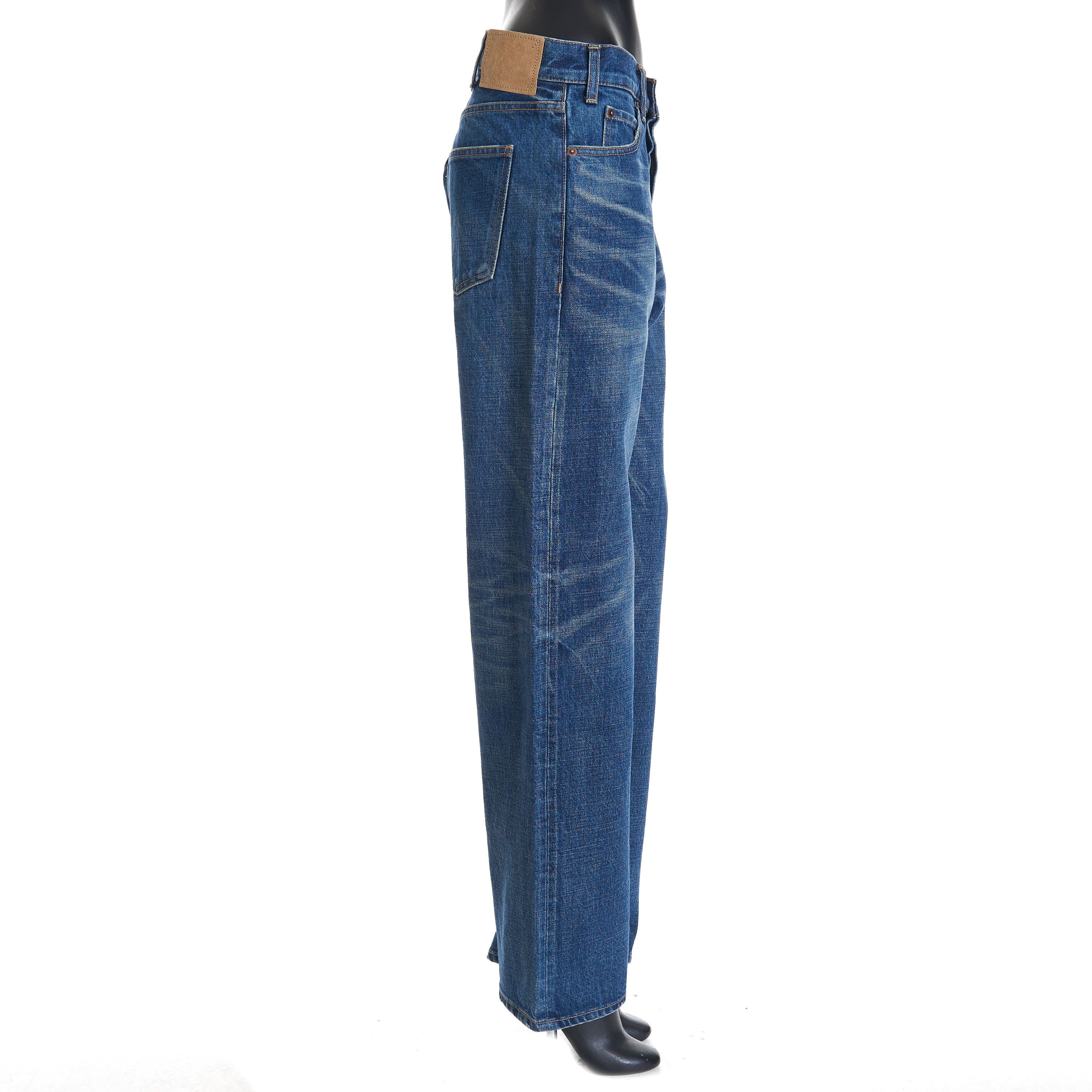 Celine Polly Jeans In Dark Union Wash Blue Denim Size 30" / US 8 / IT 44 - 7 Thumbnail