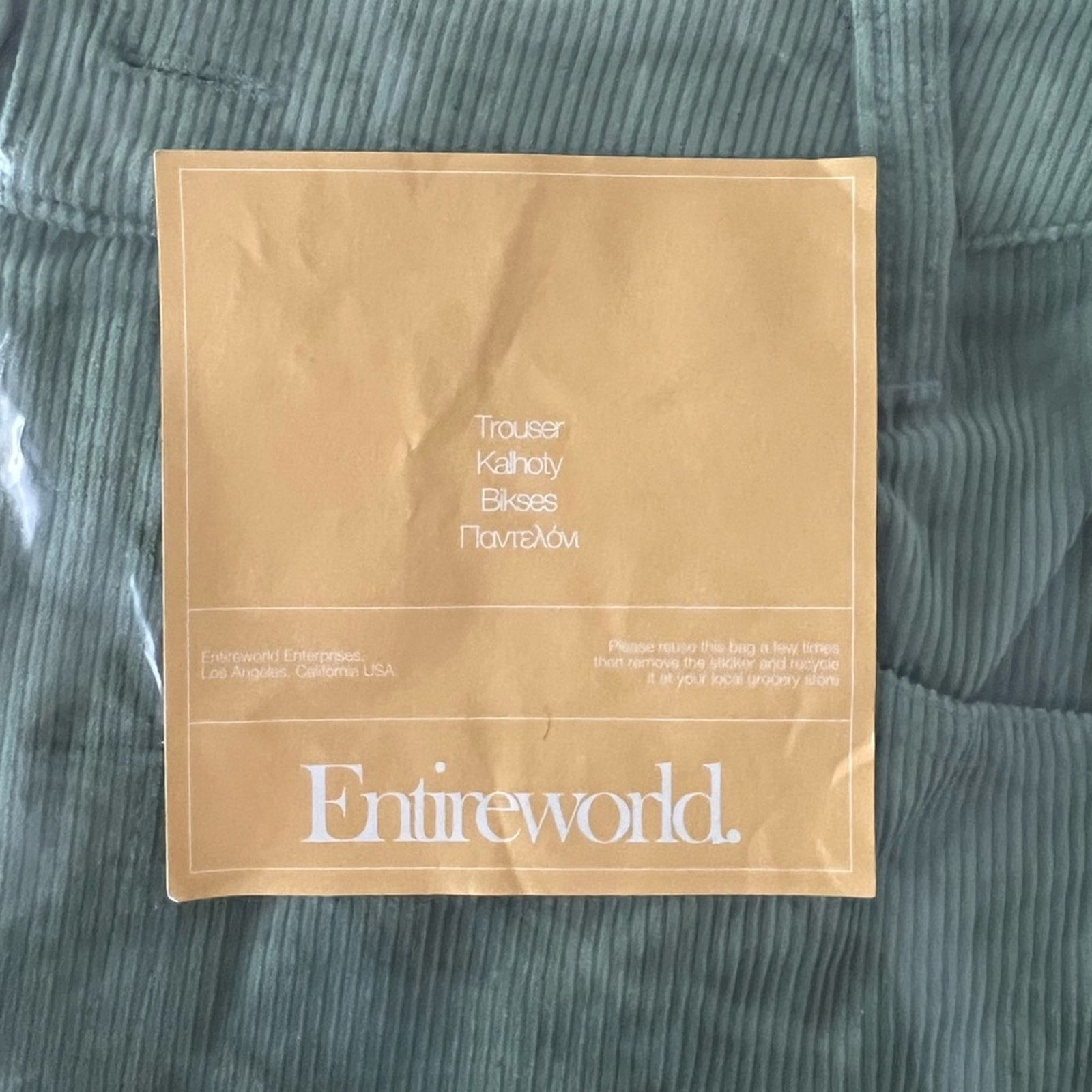 Entireworld Green corduroy Entireworld pants Size 27" / US 4 / IT 40 - 4 Thumbnail