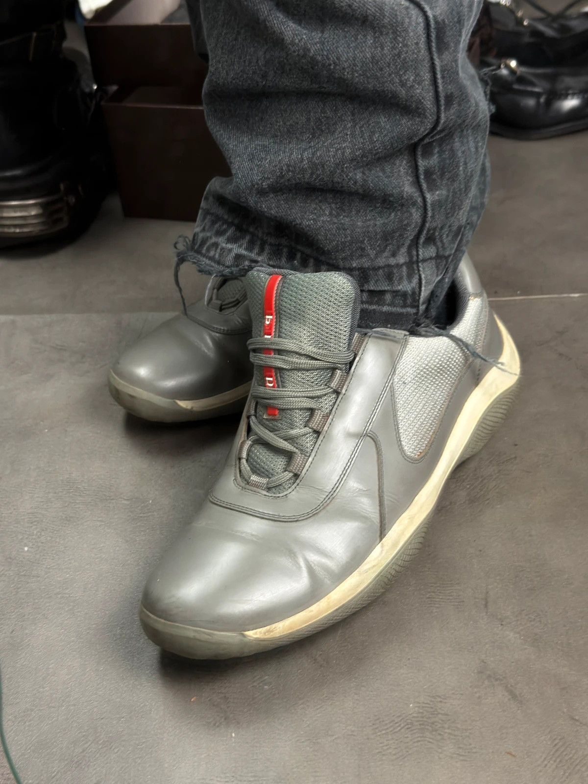 Prada Prada OG American Cup 2000’s grey trainers Size US 12 / EU 45 - 13 Thumbnail