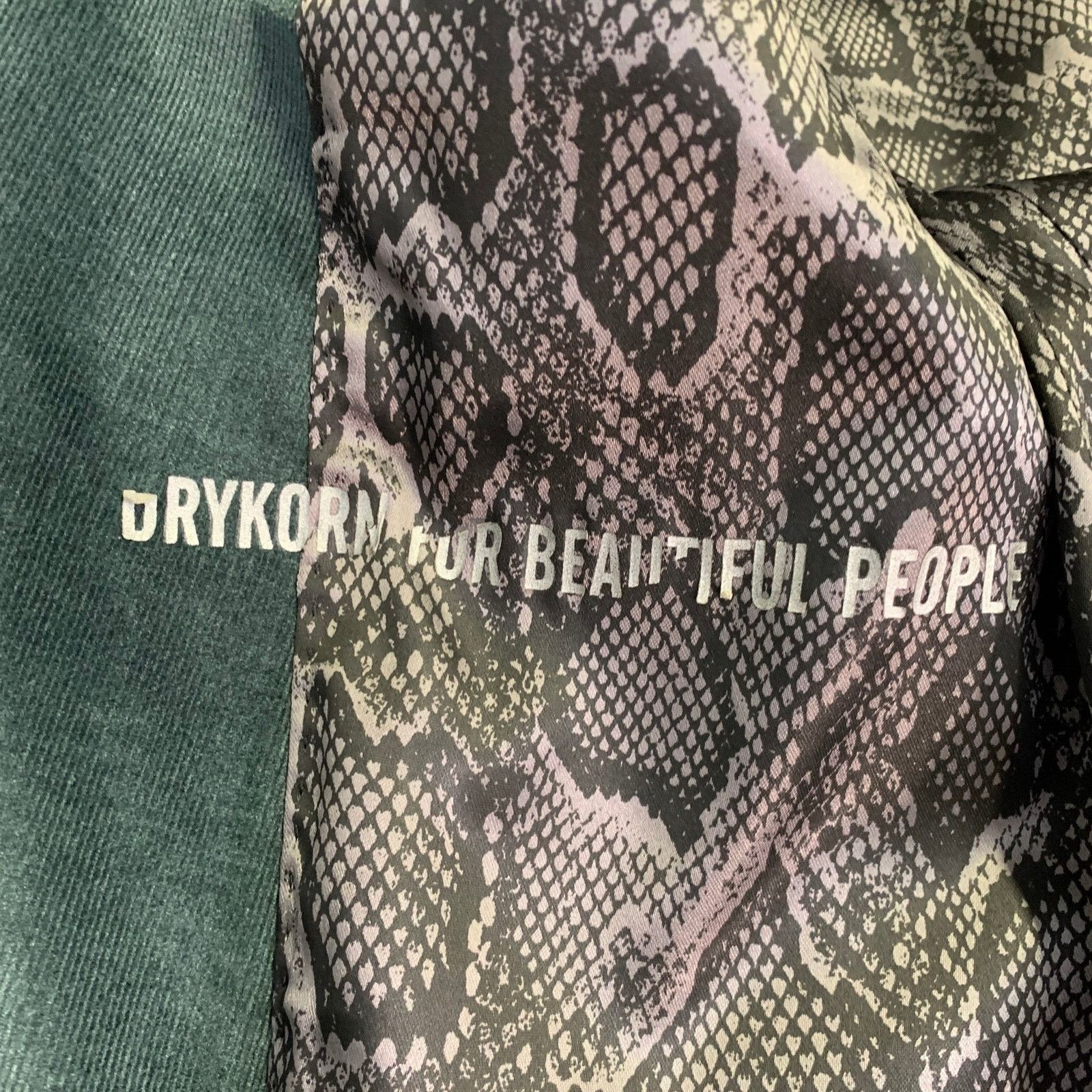 DRYKORN Forest Green Corduroy Cotton Blend Peak Lapel Sport Coat Size 40R - 7 Thumbnail