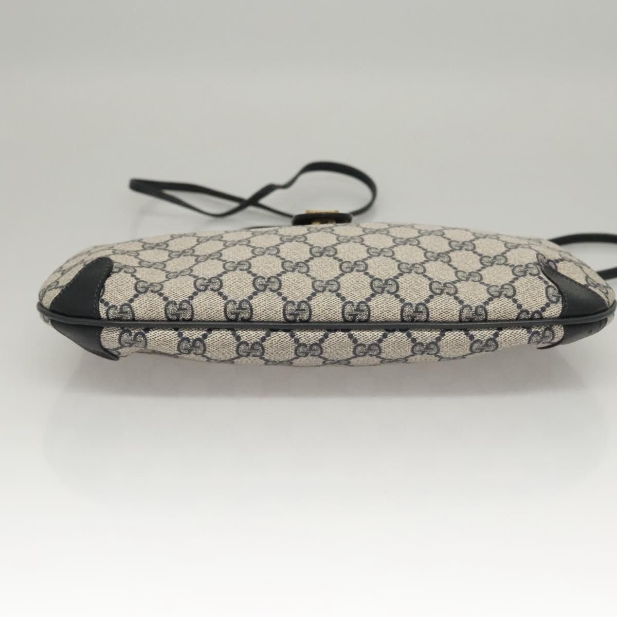 Gucci GUCCI GG Supreme Shoulder Bag Pvc Navy Gold 39 02 026 Size ONE SIZE - 9 Thumbnail
