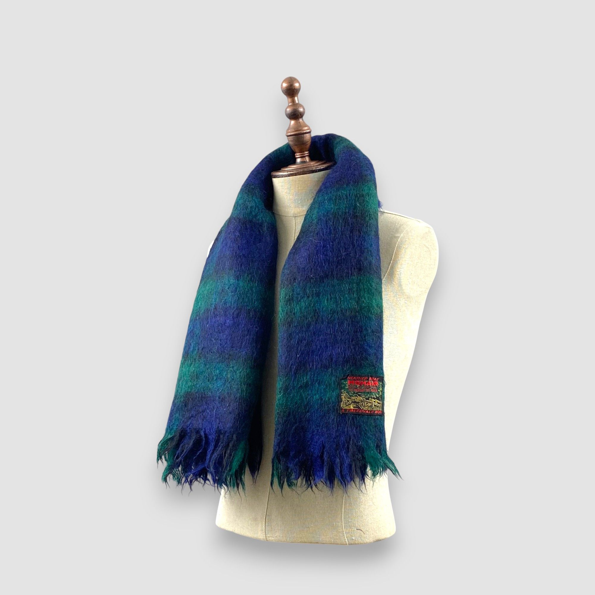 Japanese Brand Vintage Heather Prae Scarf Muffler Wool Stole Wraps Scarves Size ONE SIZE - 2 Thumbnail