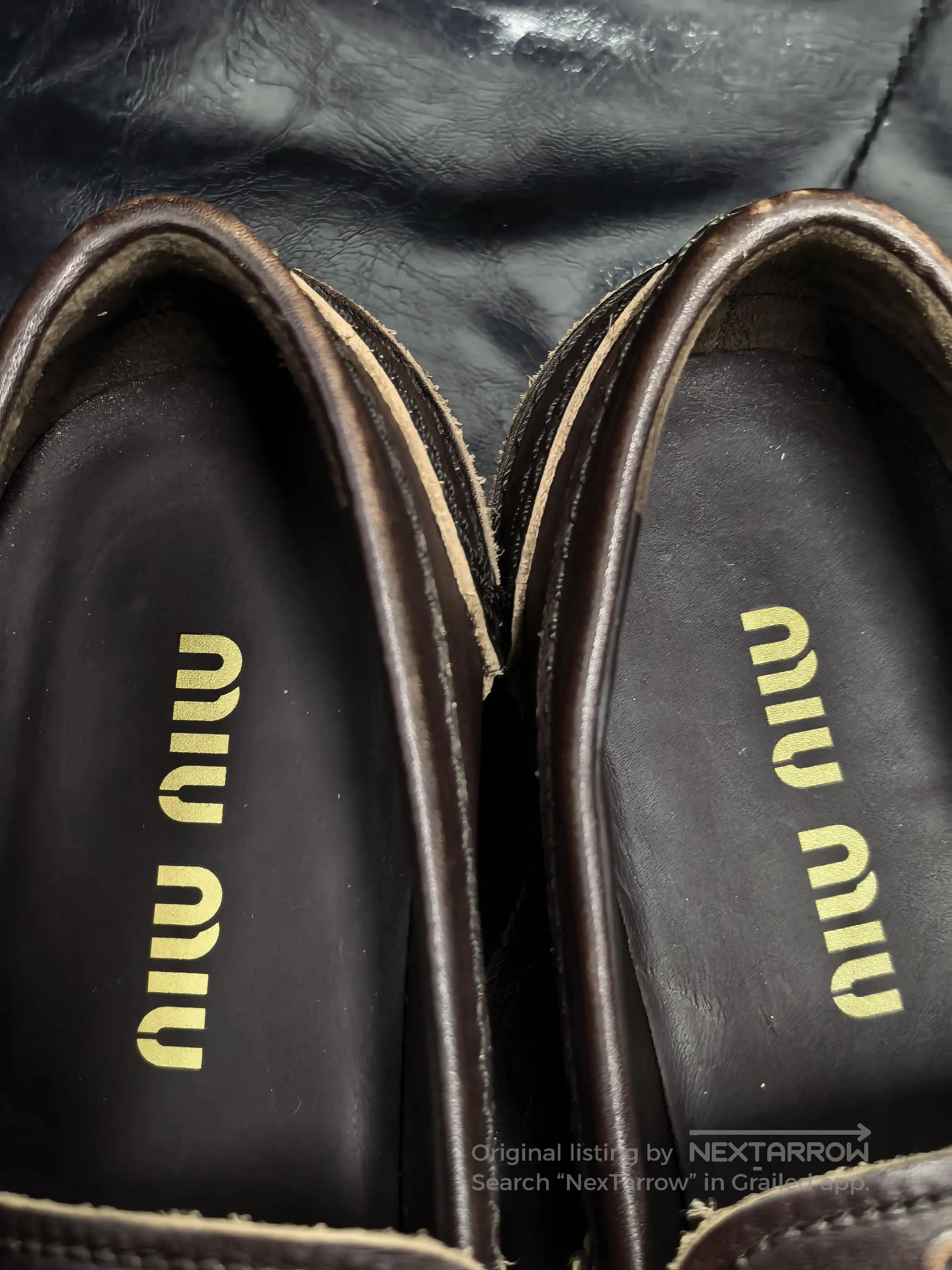 Miu Miu MiuMiu Brown Leather Gold Coin Loafers. Size US 5.5 / IT 35.5 - 5 Thumbnail