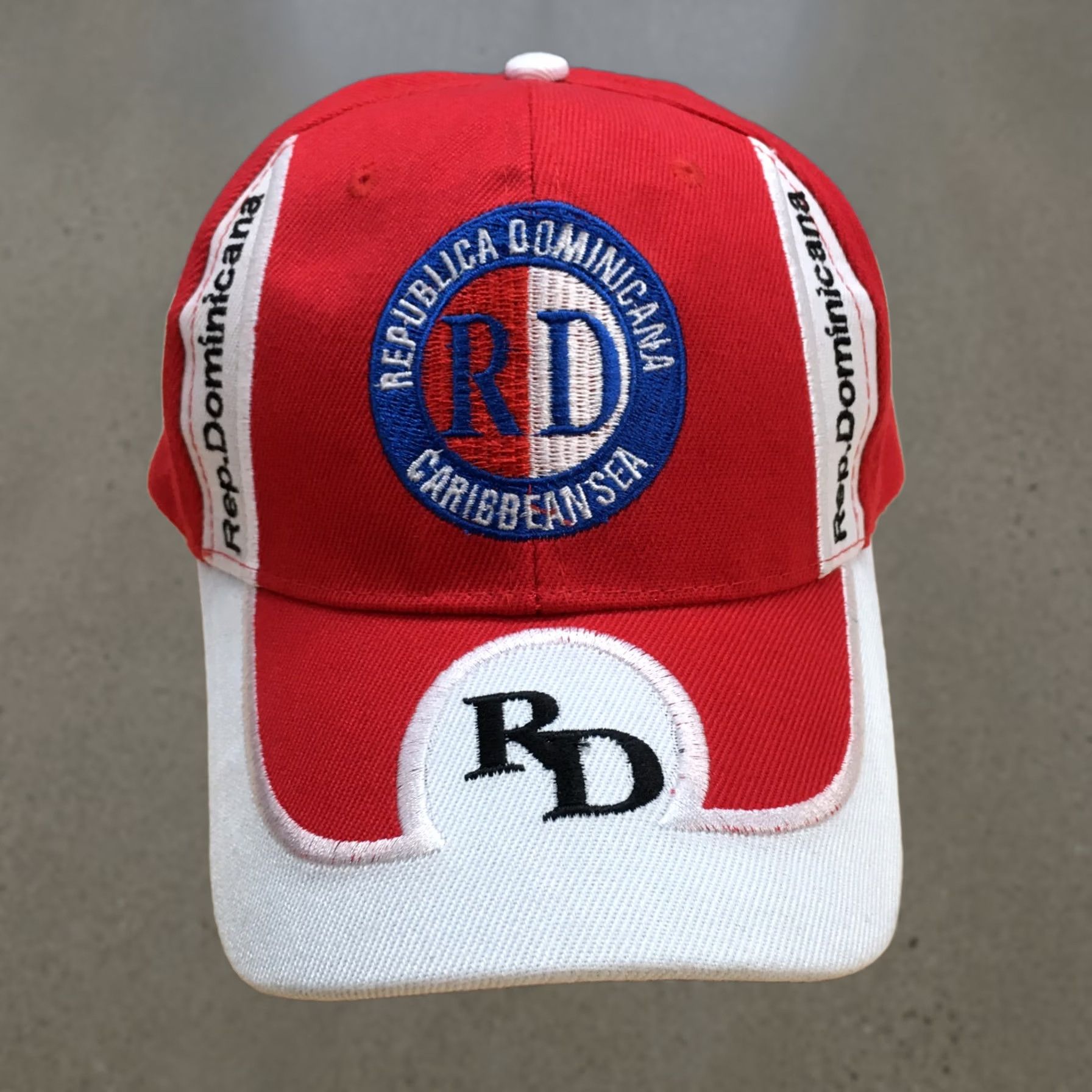 Vintage Republica Dominicana Baseball Cap Hat Mens Red Adjustable Embroidered Size ONE SIZE - 1 Thumbnail