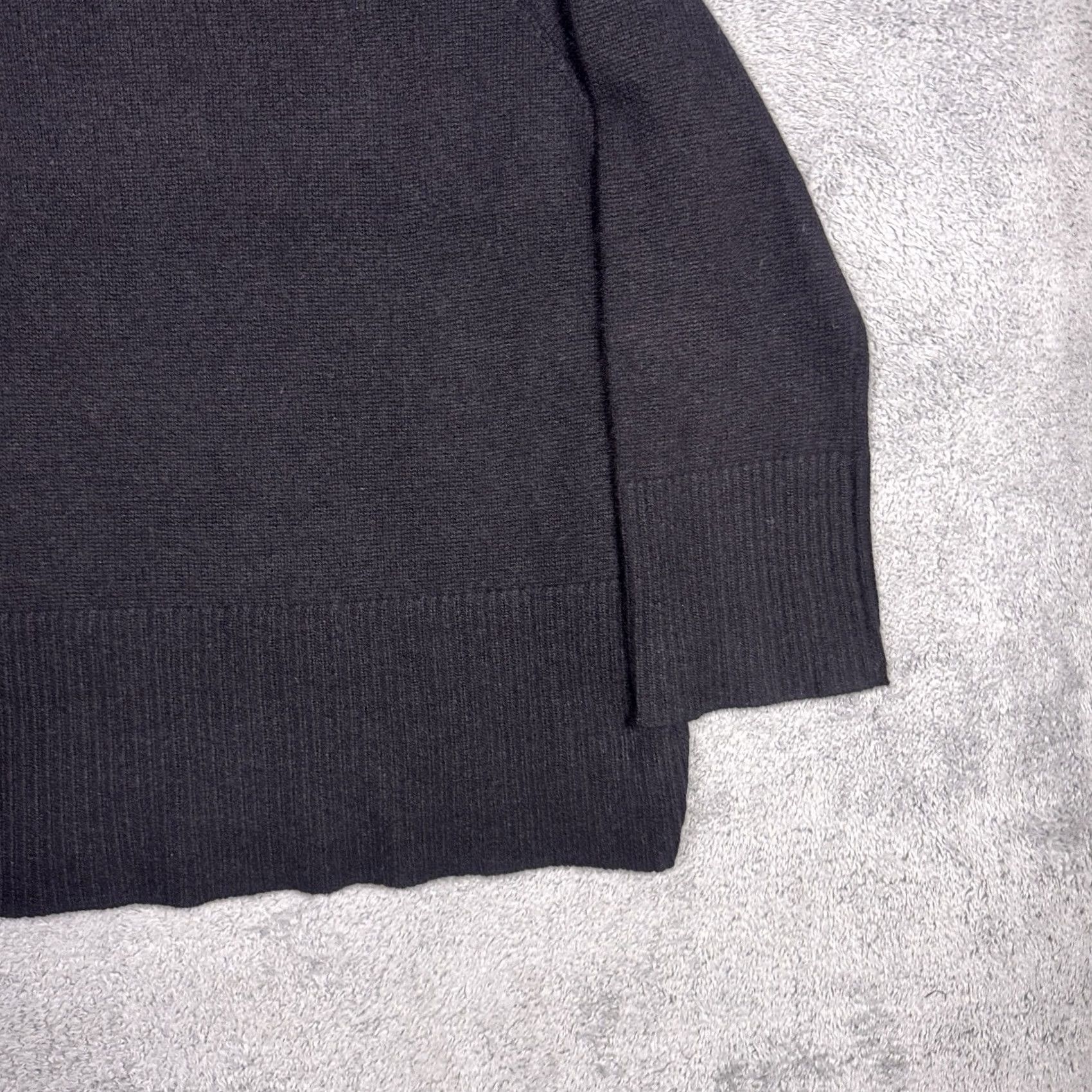 Vintage 360 Sweater Women M Pullover Crewneck Raglan Sleeve Black Cashmere Lightweight Side Slit Quiet Luxury Vintage No Size M / US 6-8 / IT 42-44 - 2 Thumbnail