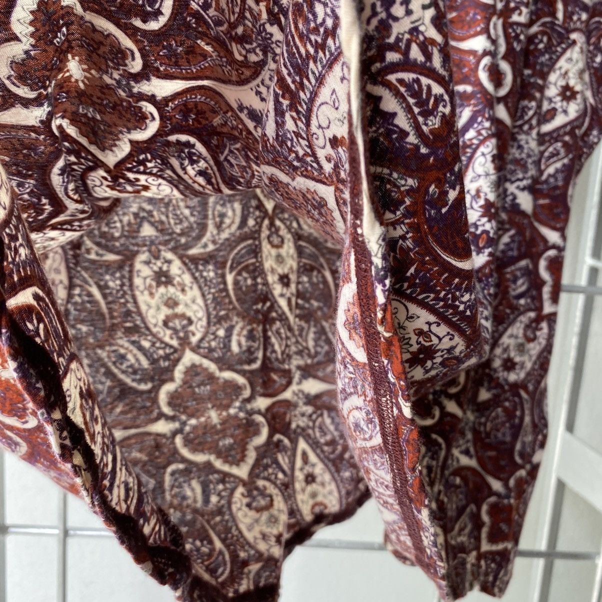 Issey Miyake Plantation Burgundy Paisley Floral Blouse Size M / US 6-8 / IT 42-44 - 5 Thumbnail