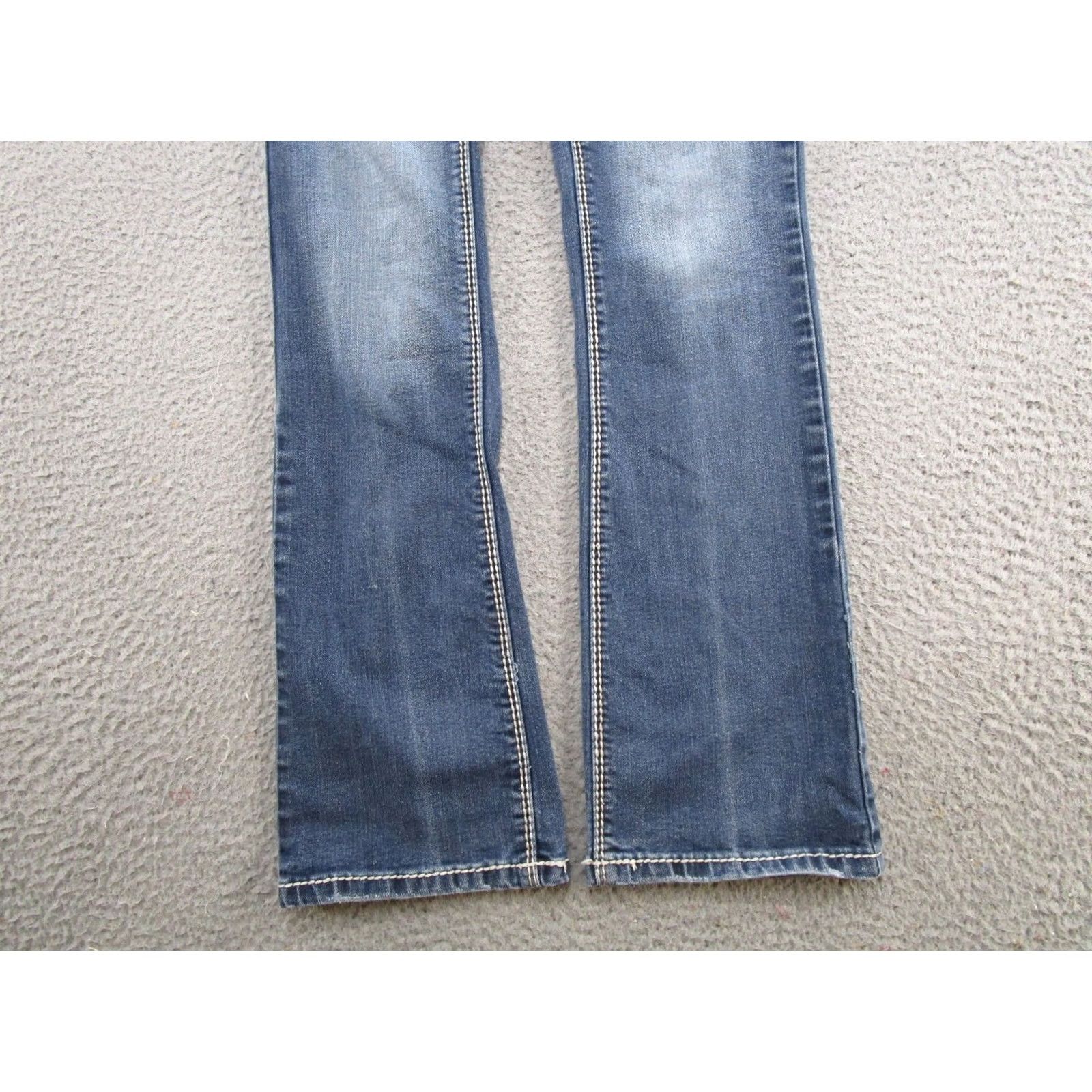 Vintage Maurices Womens Bootcut Jeans 5-Pocket Stretch Denim Size 2 Medium Wash blue Regular Womens Size 26" / US 2 / IT 38 - 2 Thumbnail