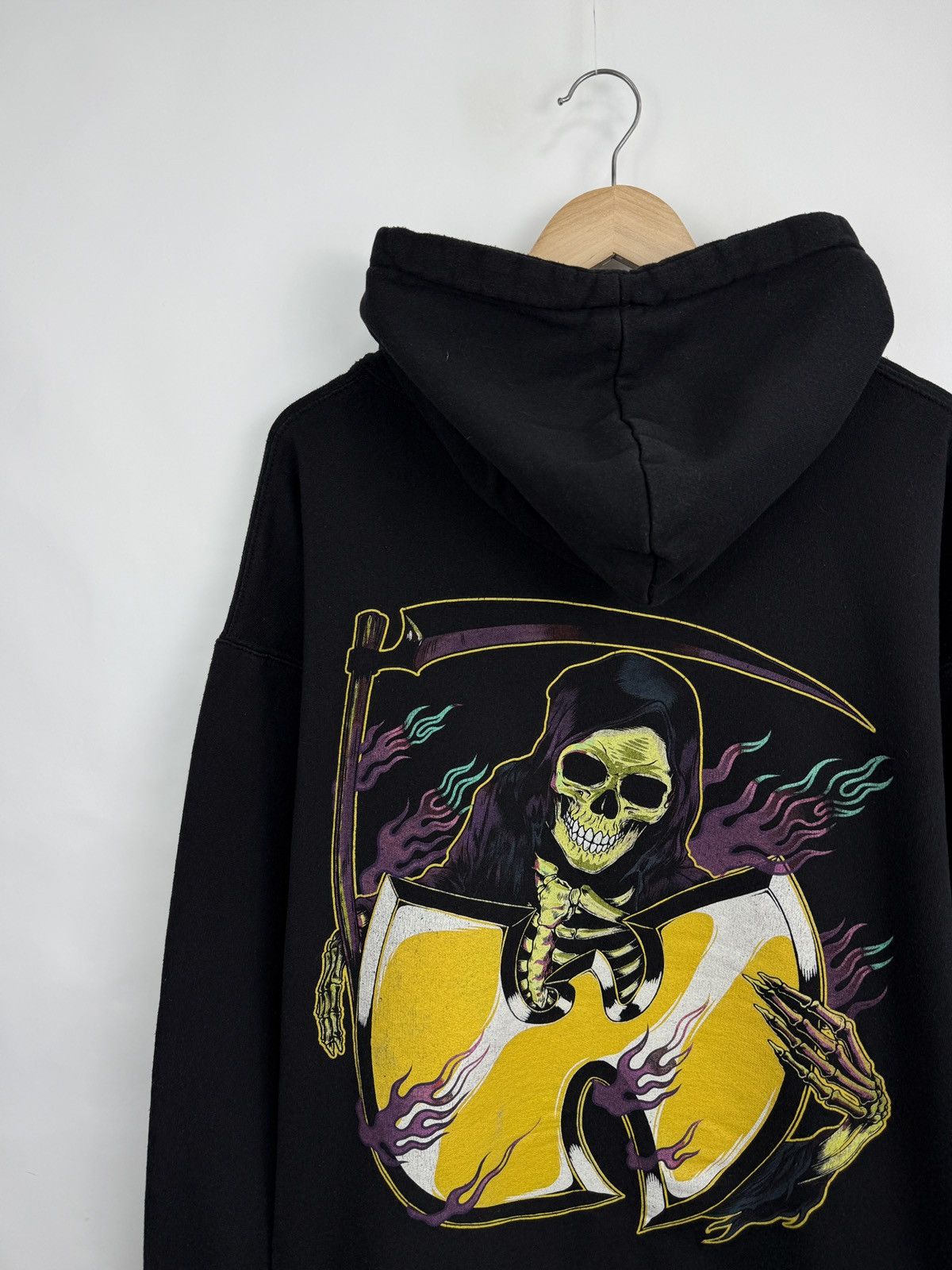 Wu-Tang Clan 🇺🇸💀 Y2K Wu Tang Clan Grim Reaper Hoodie Hip Hop Rap Skull Size US L / EU 52-54 / 3 - 4 Thumbnail