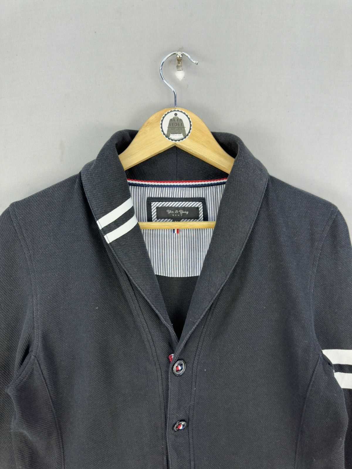 Japanese Brand Yin & Yang Cardigan Coat Inspired by Thom Browne Size US M / EU 48-50 / 2 - 7 Thumbnail