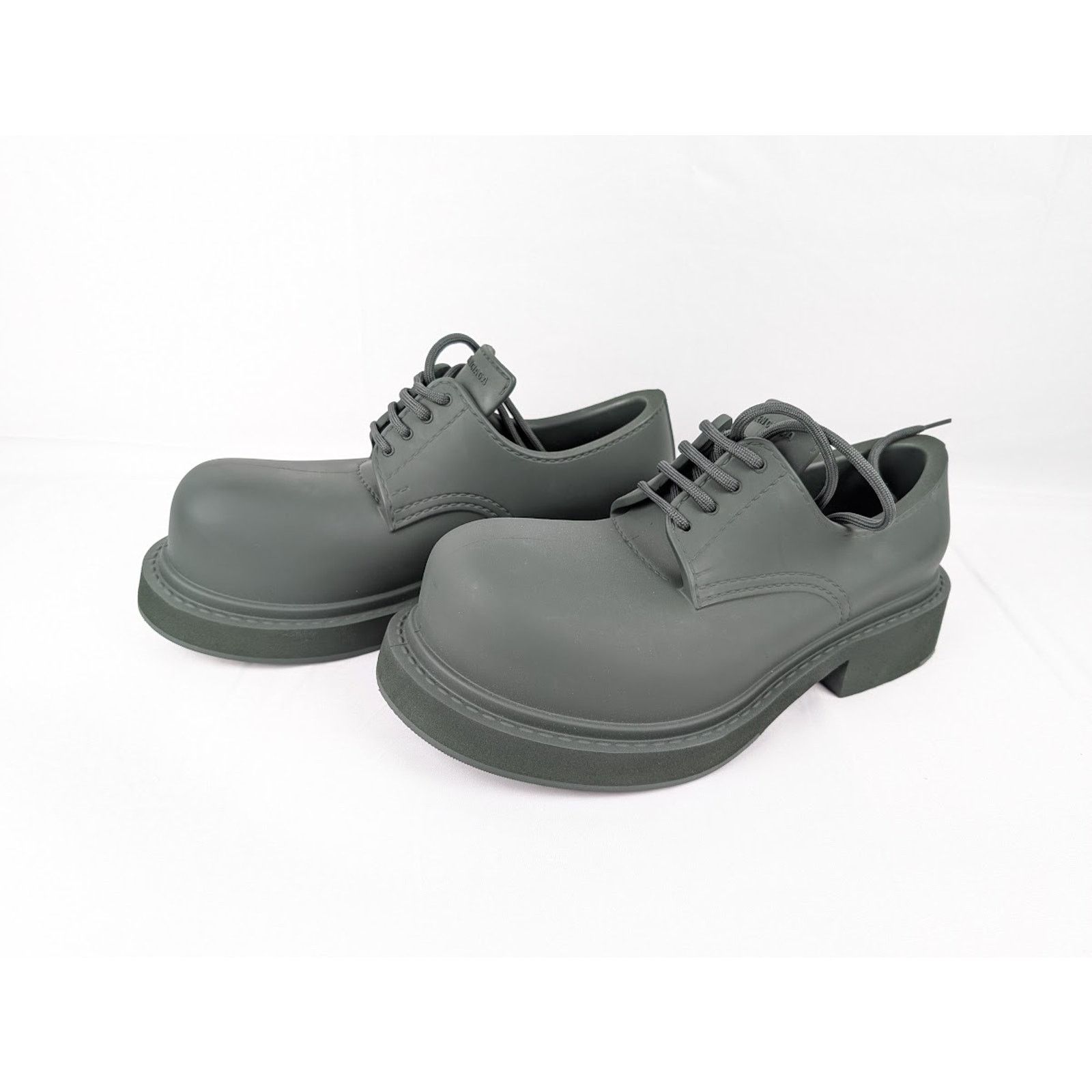 Balenciaga o1rshd1 Full Eva Steroid Derby in Dark Khaki Size US 10 / EU 43 - 9 Thumbnail