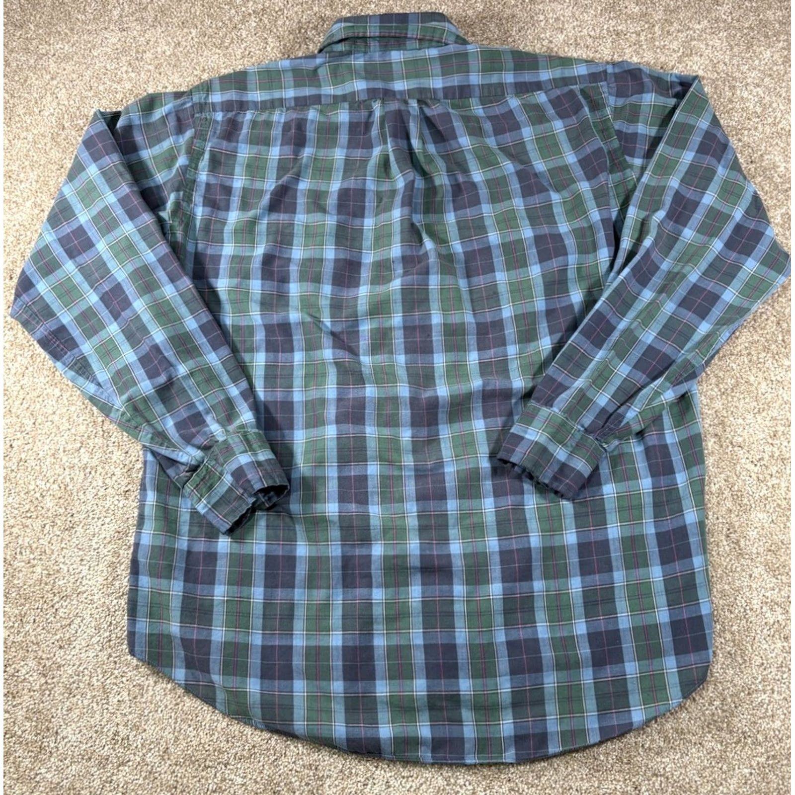 Chaps VINTAGE Chaps Ralph Lauren Button-Up Shirt Plaid Long Sleeve Men’s Large Green & Blue Shirt Size US L / EU 52-54 / 3 - 5 Thumbnail