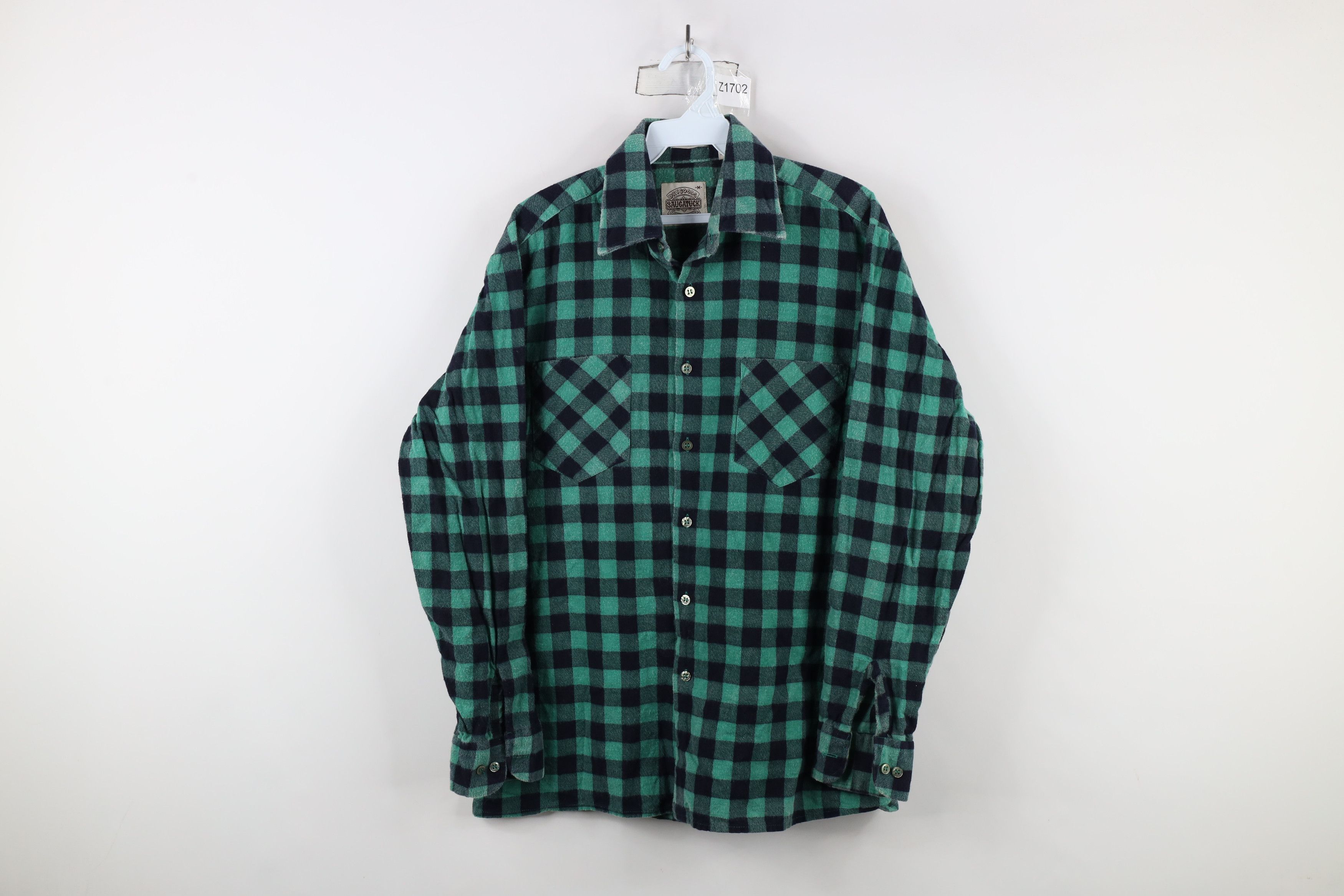 Vintage Vintage 90s Streetwear Flannel Collared Button Shirt Plaid Size US M / EU 48-50 / 2 - 1 Thumbnail