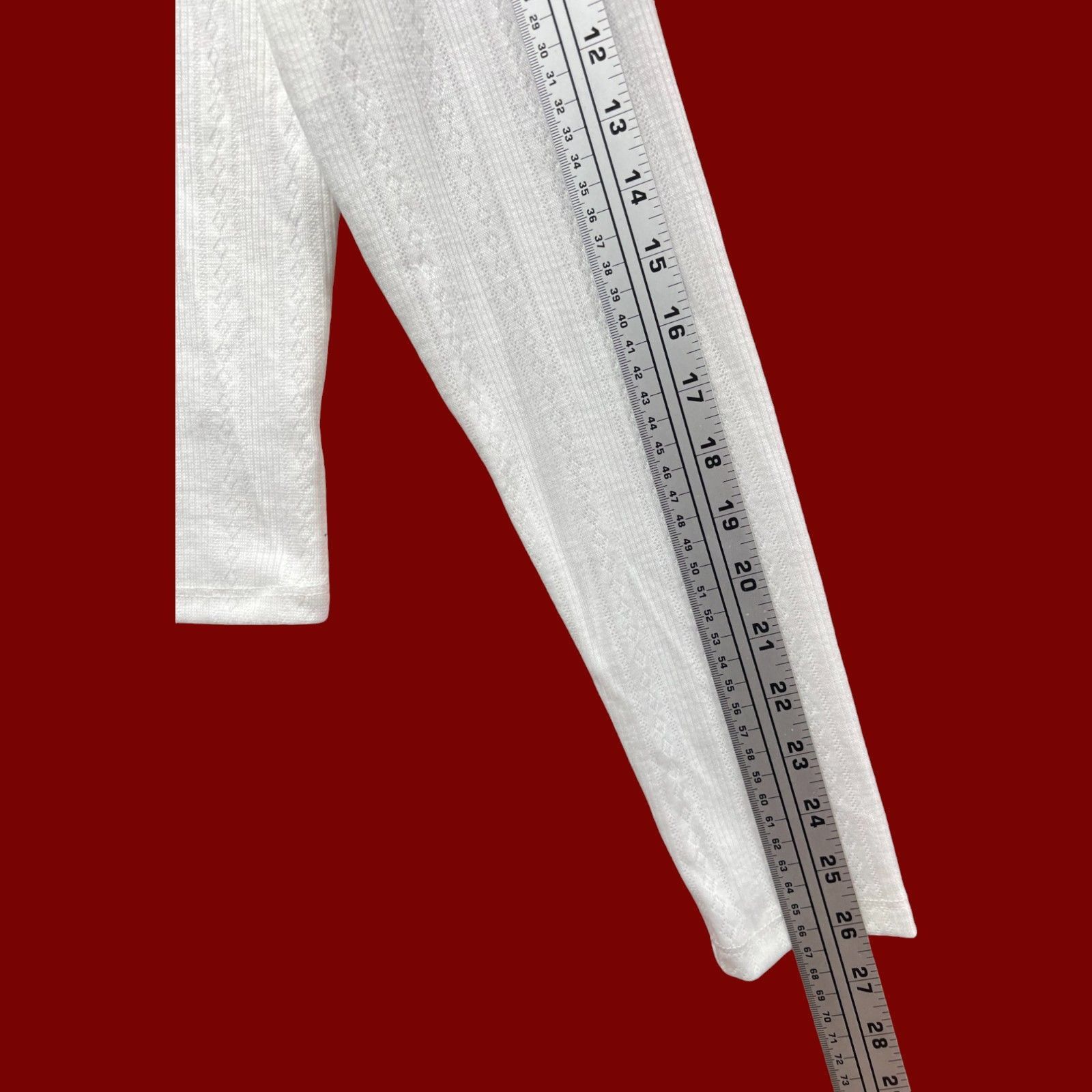 Other Wild Fable - Women's Long Sleeve Pointelle T-Shirt - White - Size XL / US 12-14 / IT 48-50 - 7 Thumbnail