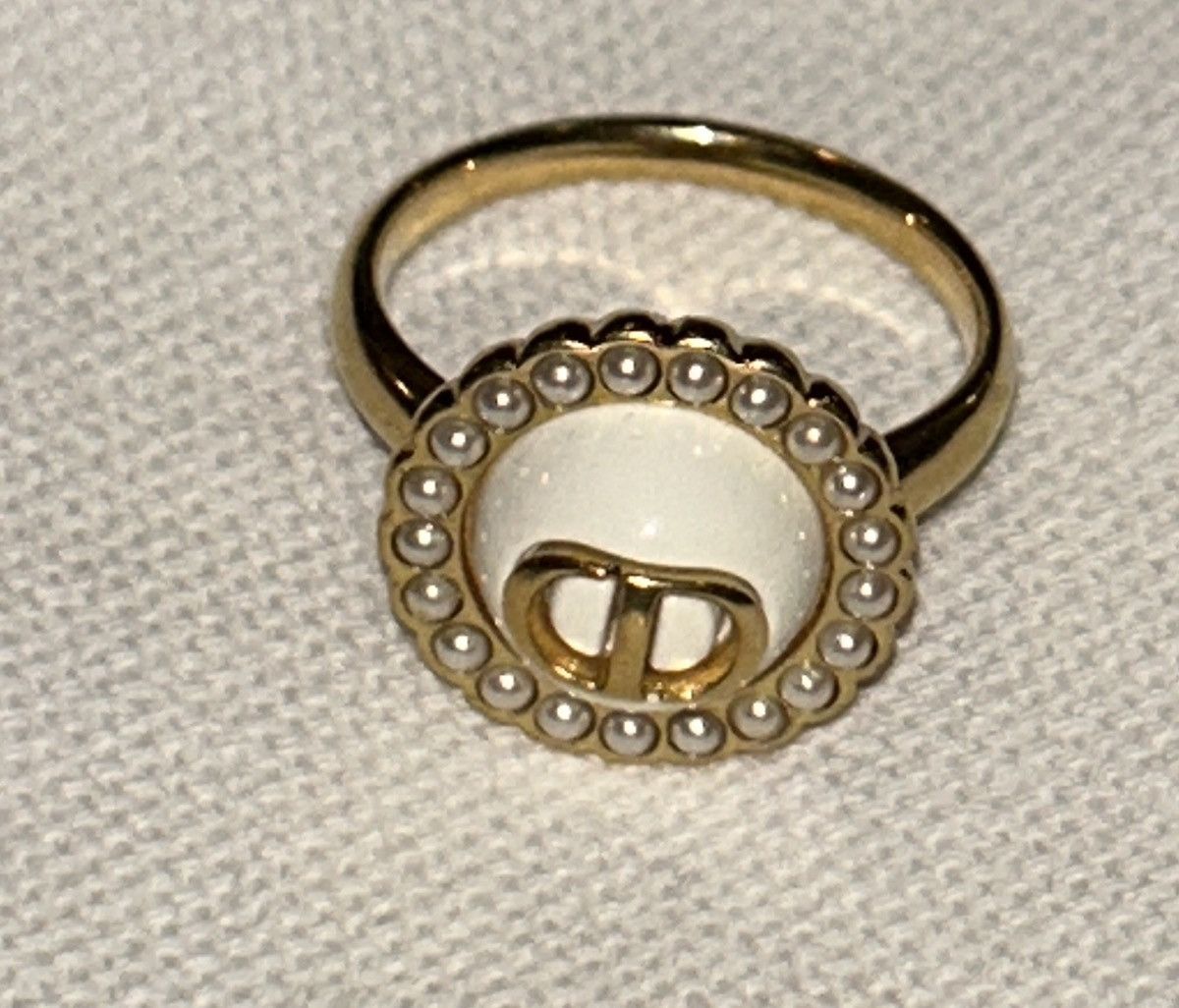 Dior Dior PETIT CD BAROQUE RING Gold-Finish Metal Size ONE SIZE - 9 Thumbnail