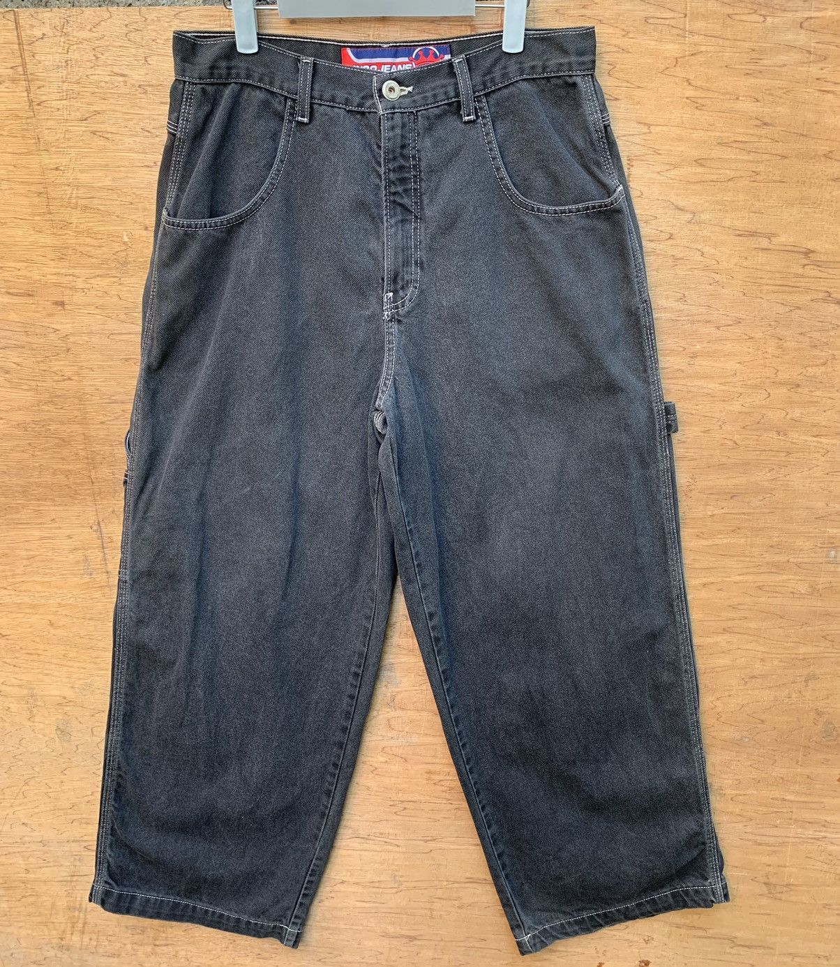 JNCO Rare!! JNCO JEANS Baggy Carpenter Crown Embroidered Denim Size US 31 - 4 Thumbnail