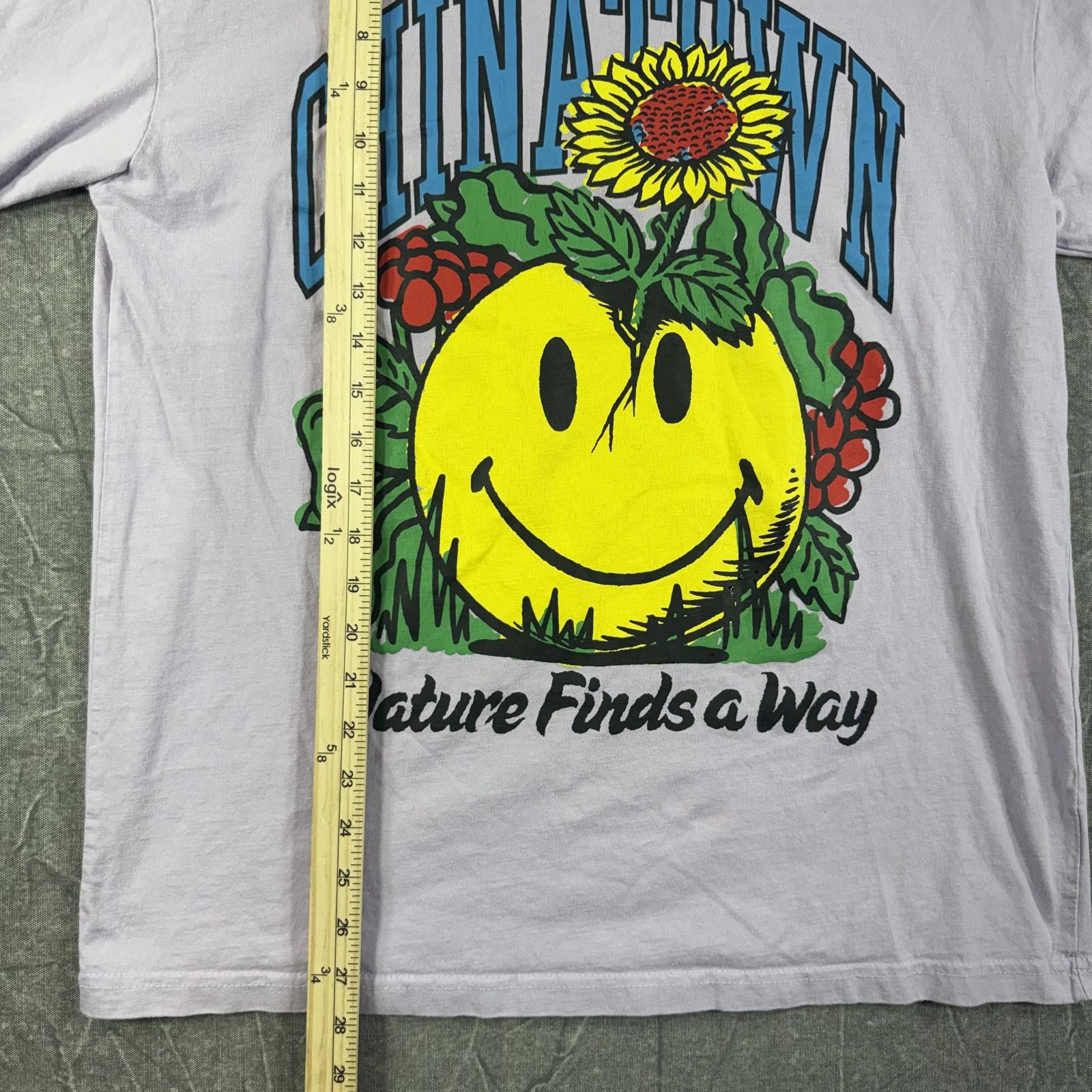 Other Chinatown Market Shirt Men's L Purple Smiley Originals Size US L / EU 52-54 / 3 - 4 Thumbnail
