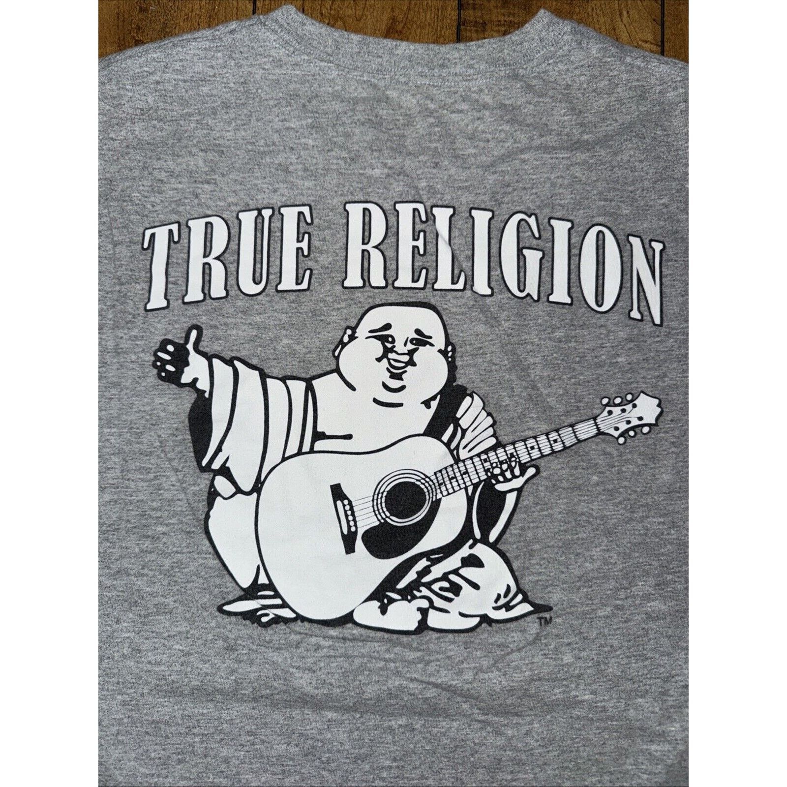 True Religion True Religion Buddha T-Shirt Gray XL 22x27 Size US XL / EU 56 / 4 - 2 Thumbnail