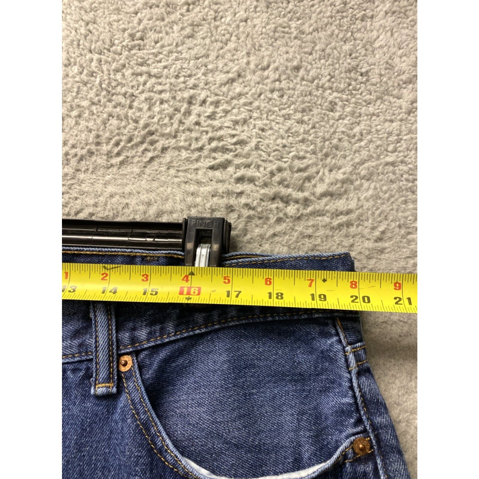 Levi's Levi's 505 Men's Regular Straight Jeans 40x30 Dark Wash Blue Denim Zip Closure 5-Pocket Logo Regular Rise Inseam 30” Mens Size US 40 / EU 56 - 6 Thumbnail