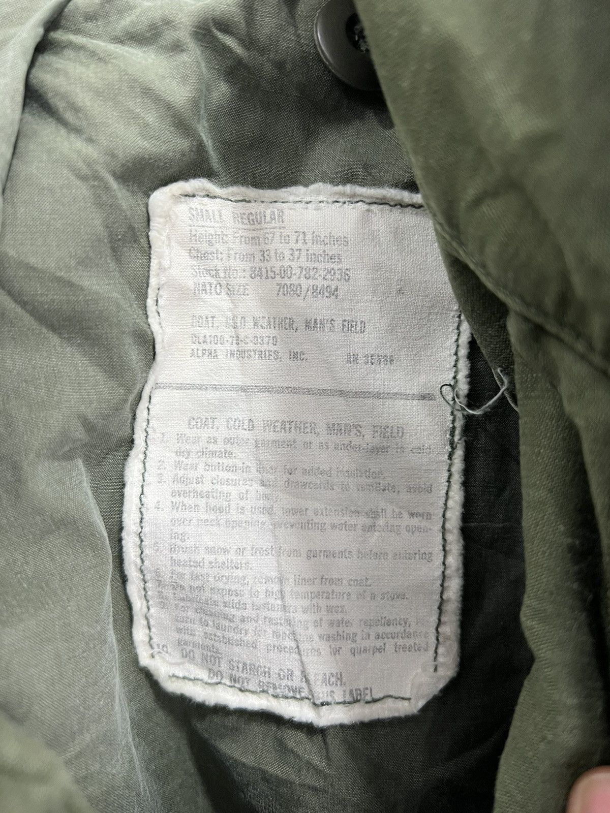 Alpha Industries Vtg Alpha Industries Field Jacket Coat army usa air force Size US S / EU 44-46 / 1 - 4 Thumbnail