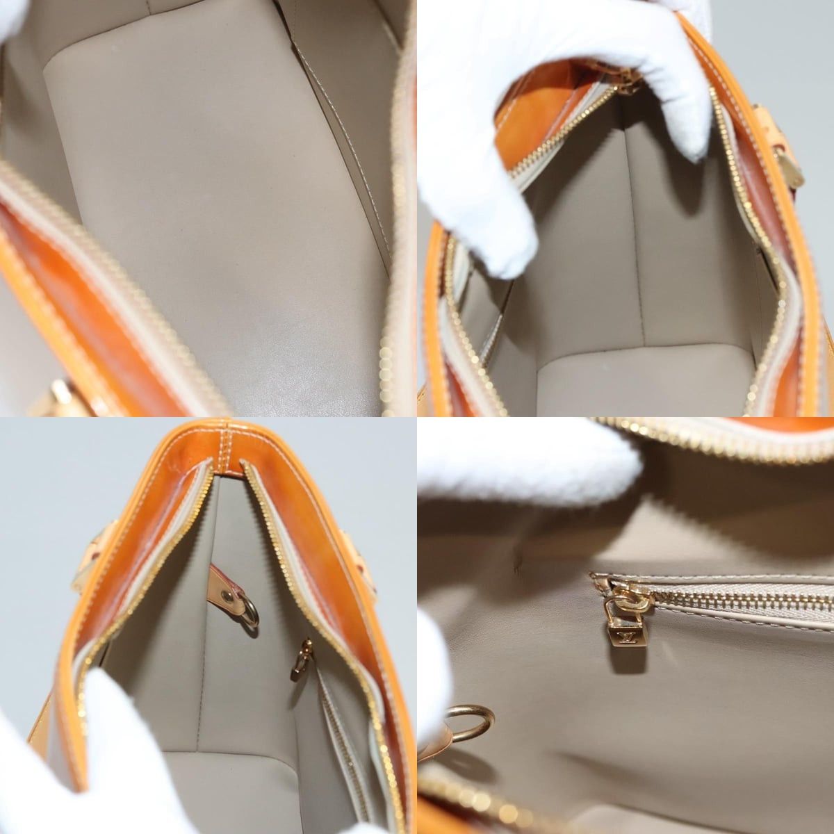 Louis Vuitton LOUIS VUITTON Monogram Vernis Houston Hand Bag Jaune M91121 Size ONE SIZE - 12 Thumbnail