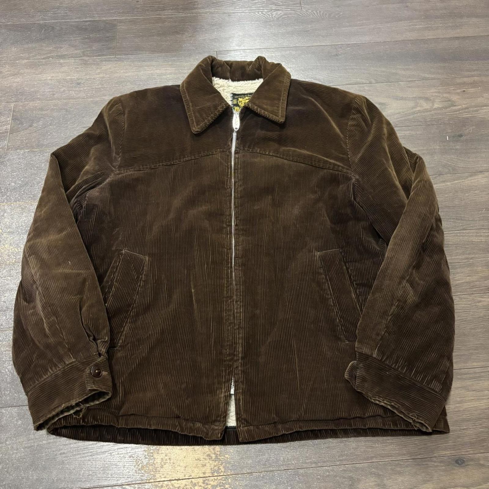 Other Vintage mitchell brown corduroy Sherpa lined jacket 70s L Size US L / EU 52-54 / 3 - 3 Thumbnail