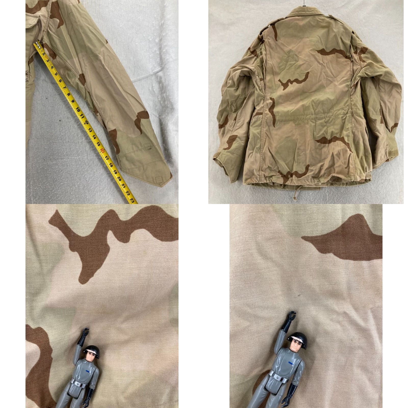 Vintage Military Coat Mens M Camouflage Desert Cotton Blend Lining Cotton Button Front Jacket Size US M / EU 48-50 / 2 - 8 Thumbnail