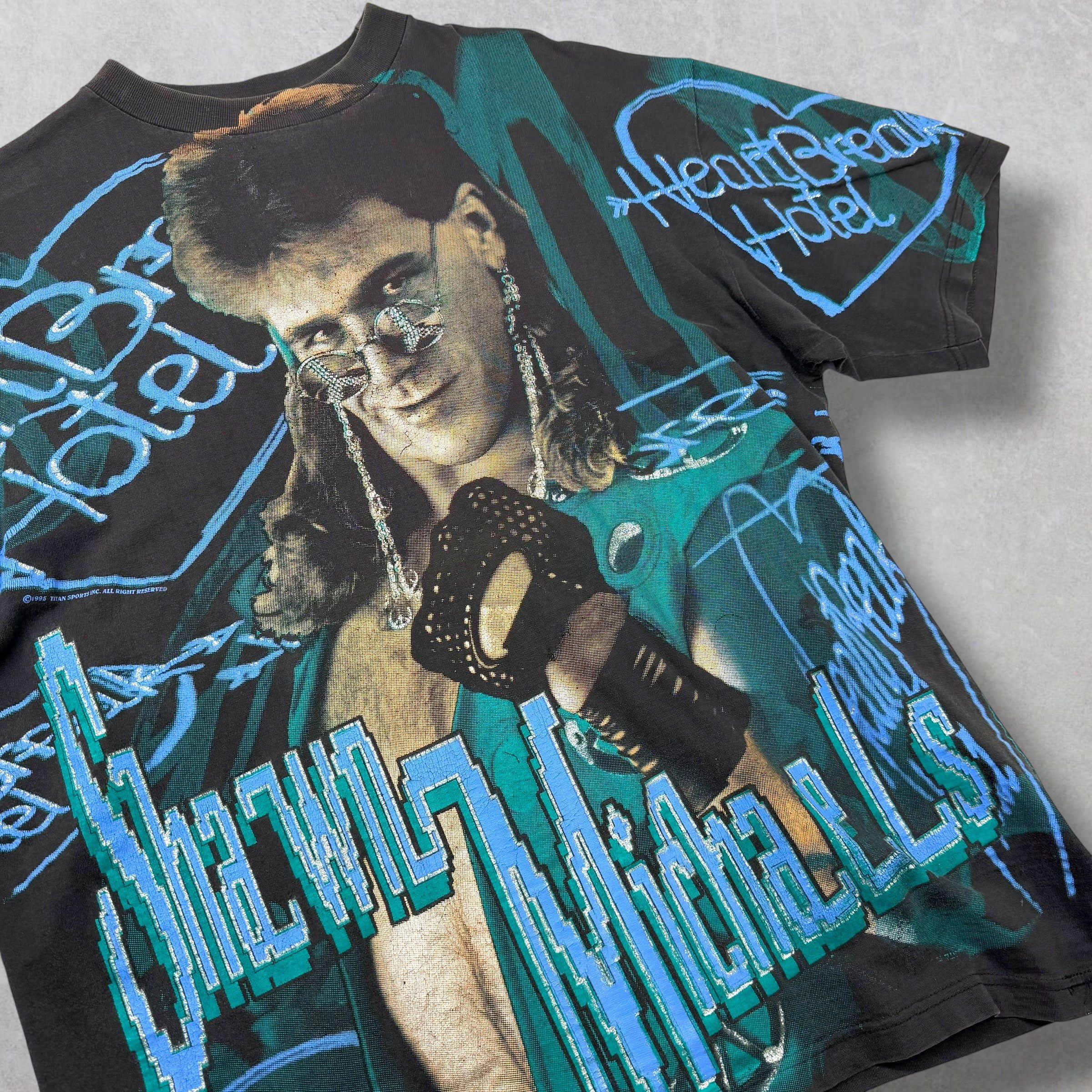 Vintage Vintage 1995 Shawn Michaels The Heartbreak AOP Tee XL Size US XL / EU 56 / 4 - 4 Thumbnail