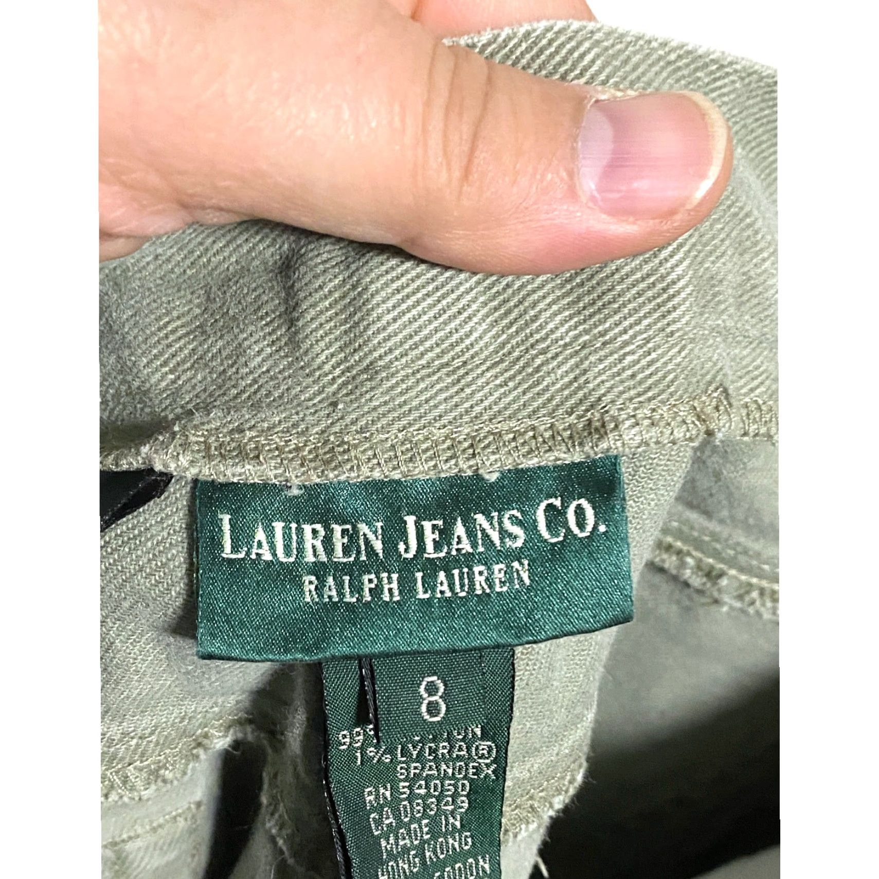 Ralph Lauren Ralph Lauren Jeans Co. Straight High Waist Stretch Womens 8 Green Preppy Casual Normcore 5-Pocket Denim Jeans andnbsp; Womens Size 30" / US 8 / IT 44 - 6 Thumbnail