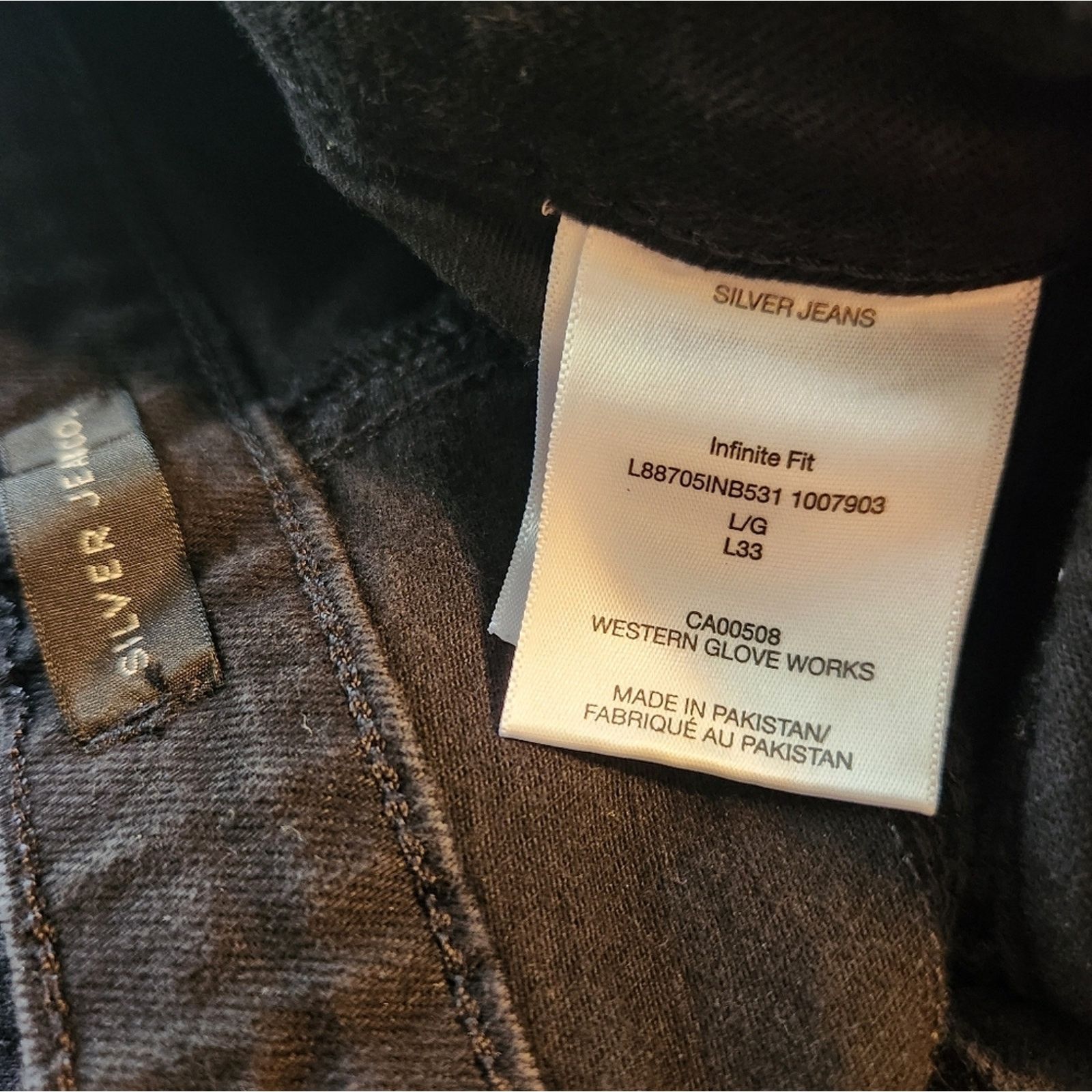 Silver Jeans Co. Silver Jeans Infinite Fit Black Stretch bootcut jeans 12/14 Size 36" / US 14 / IT 50 - 10 Thumbnail