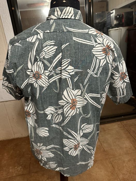 Reyn Spooner Reyn Spooner Hawaiian Print Green Full Button Men's Medium