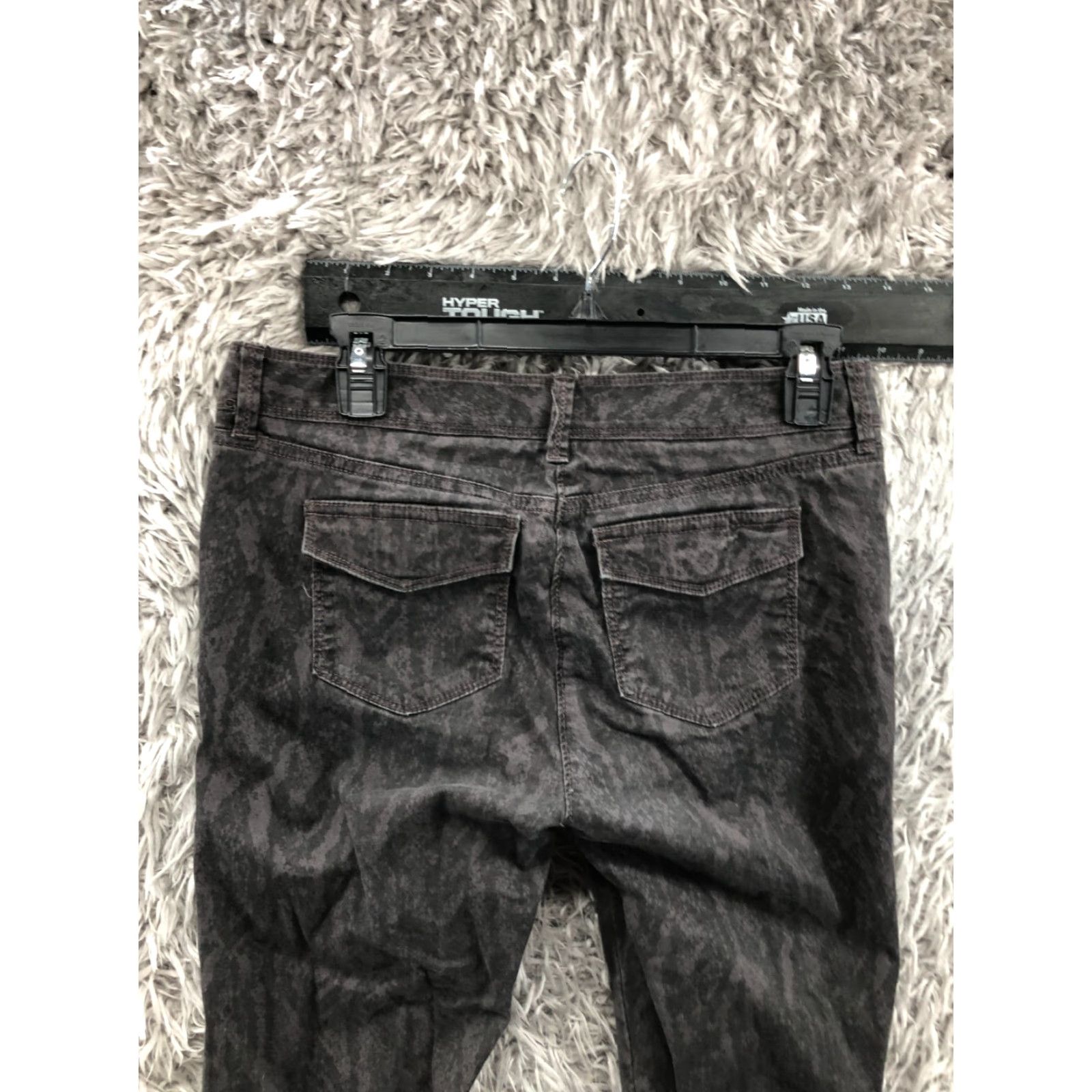 Ann Taylor Loft Petite Ankle Pants Size 4P Womens Mid Rise Animal Print Knit Polyester Pocket Skinny Front Flat Rise 8.5-10.5 in Multicolor 27 in Inseam/Navy? Size 27" / US 4 / IT 40 - 6 Thumbnail