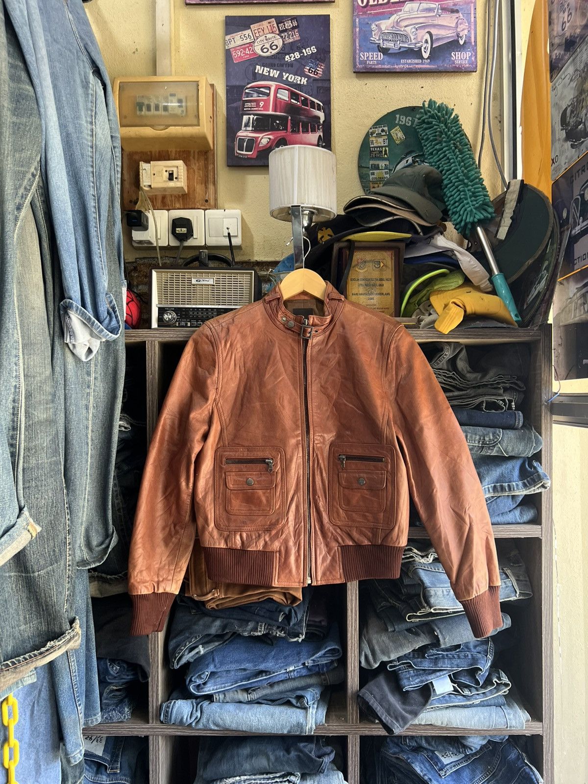 Other 🔥Grencia Real Leather Zipper Jacket Size S / US 4 / IT 40 - 1 Thumbnail