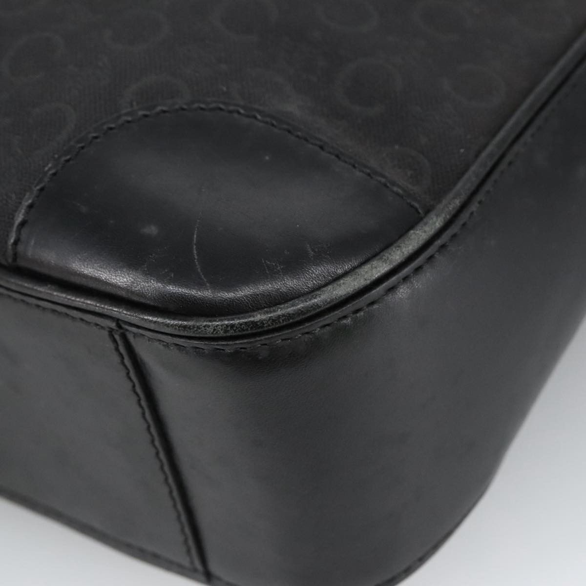 Celine CELINE C Macadam Canvas Shoulder Bag Black Size ONE SIZE - 9 Thumbnail