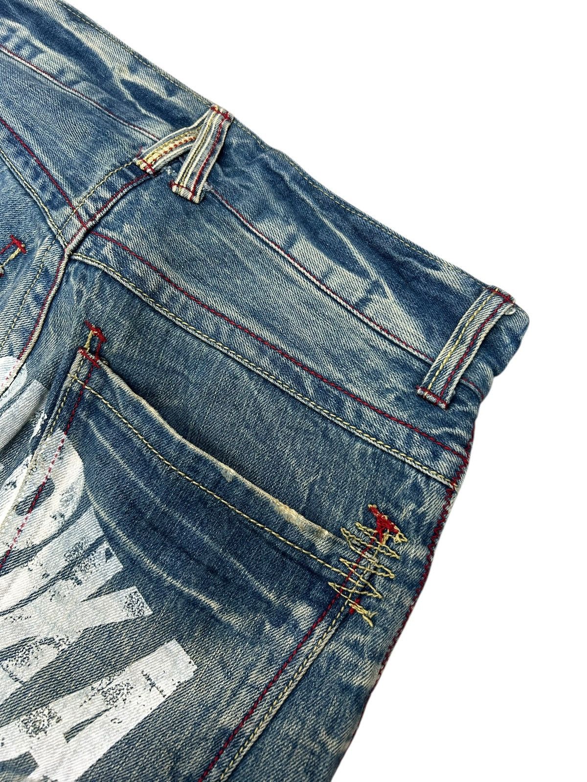 Japanese Brand Jack Serika Japan Denim Light Wash Mud Clawn Distressed Size US 31 - 19 Thumbnail
