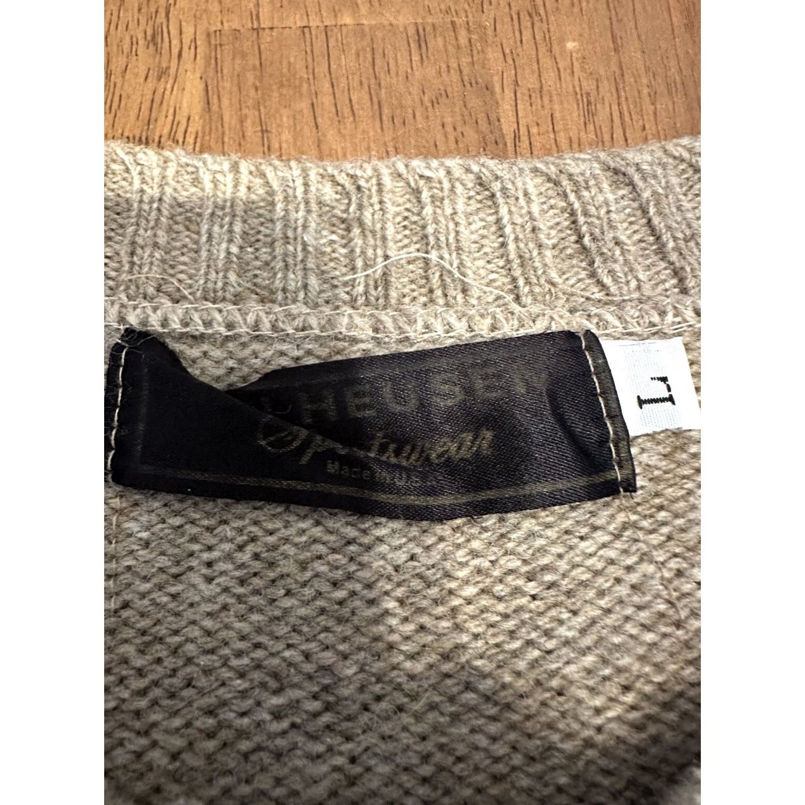 Van Heusen VINTAGE Van Heusen Sweater L 90s Beige Wool Striped Made In USA Mens Size US L / EU 52-54 / 3 - 2 Thumbnail