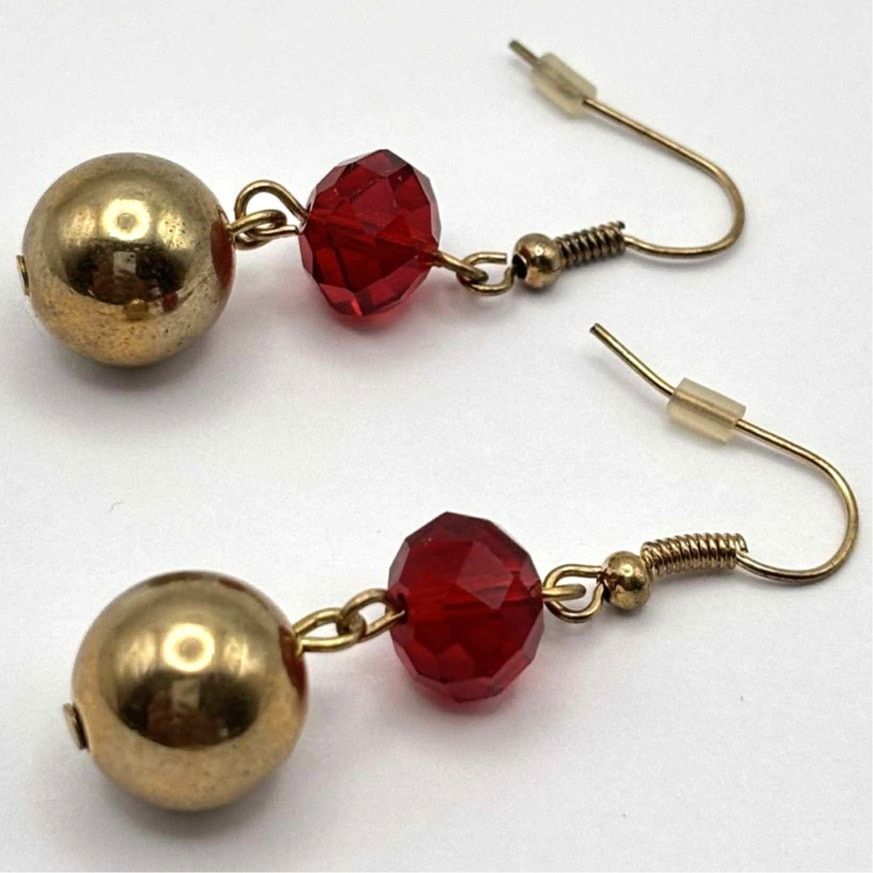 Other Gold & Red EsMor Earrings Size ONE SIZE - 3 Thumbnail