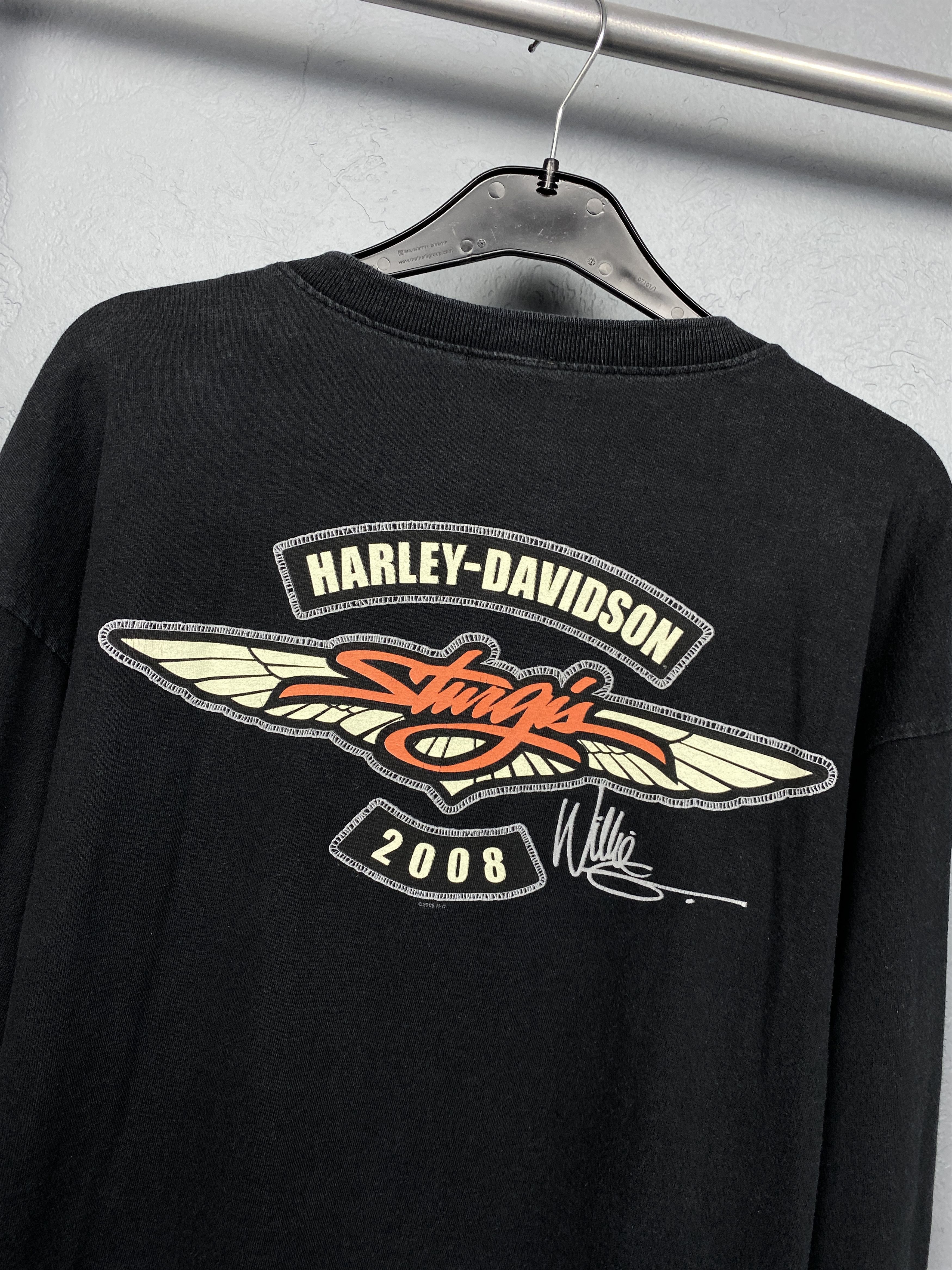 Harley Davidson Harley Davidson 2008 Vintage Long Sleeve T-Shirt Tee Size US XL / EU 56 / 4 - 2 Thumbnail