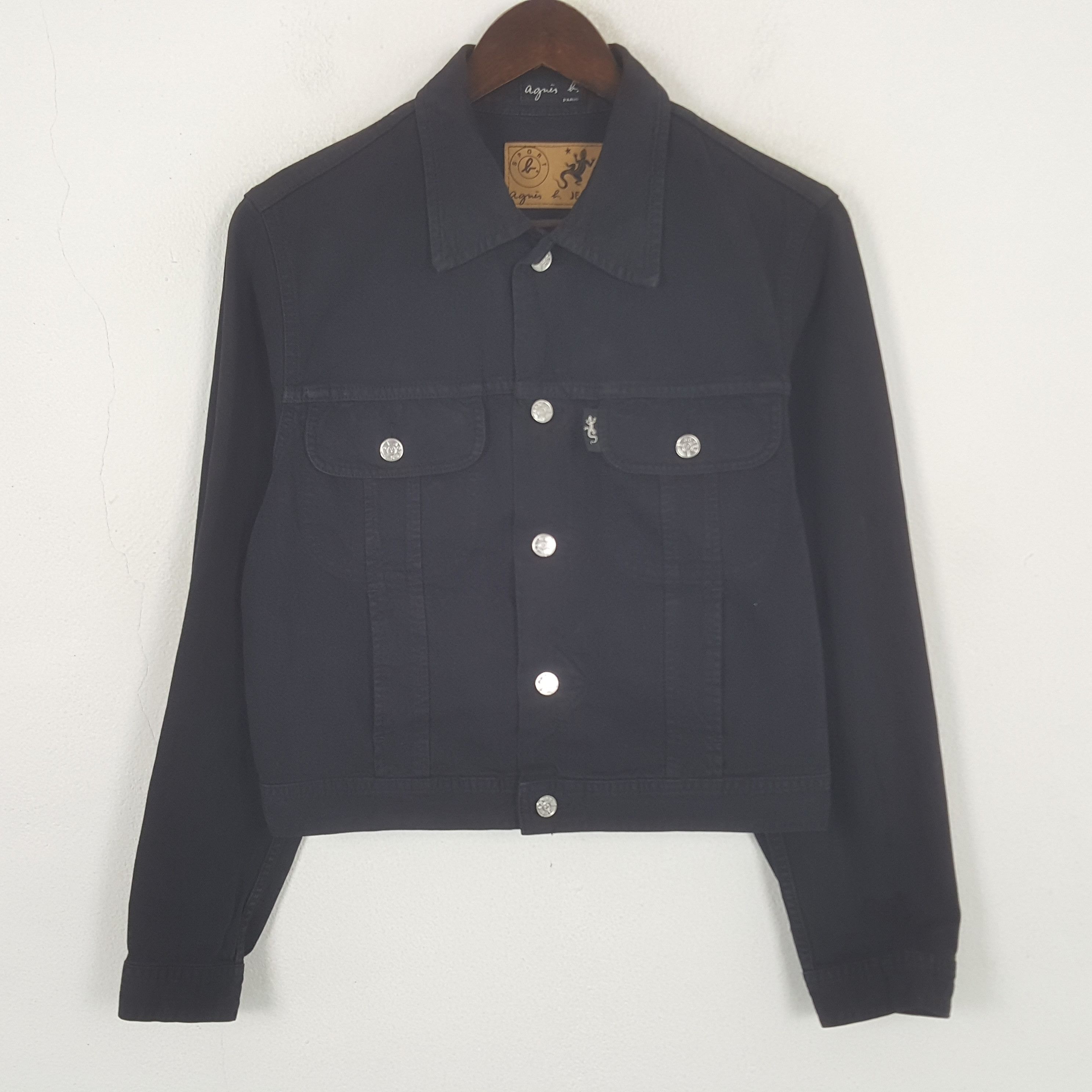 agnes b. Vintage Agnes b Paris Jeans Button Bikers Jacket Size US S / EU 44-46 / 1 - 1 Thumbnail