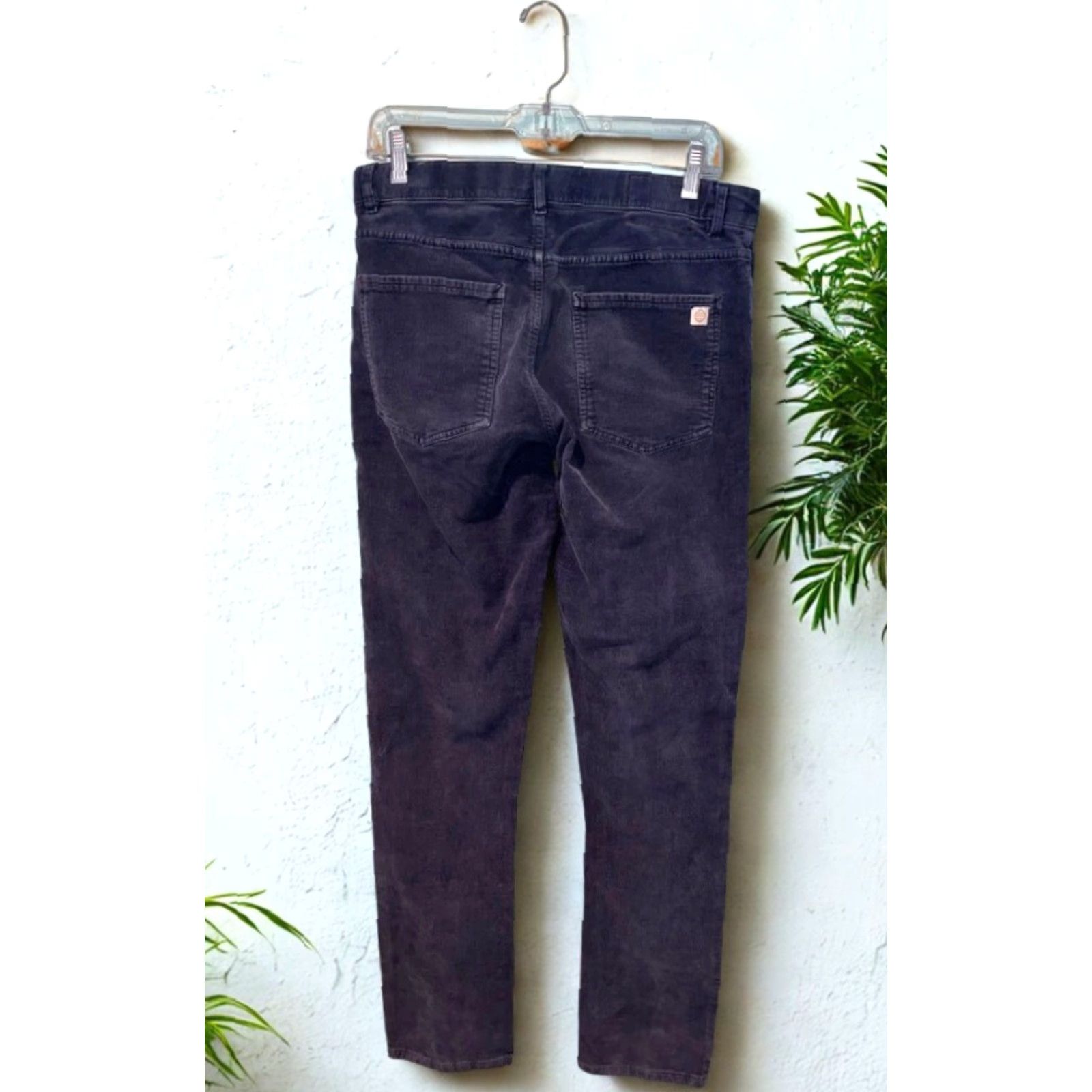 Marine Layer Marine Layer Slim Straight Terry Cord 5 Pocket Pant Washed Black 30x32 Mens Vintage No Size US 30 / EU 46 - 4 Thumbnail