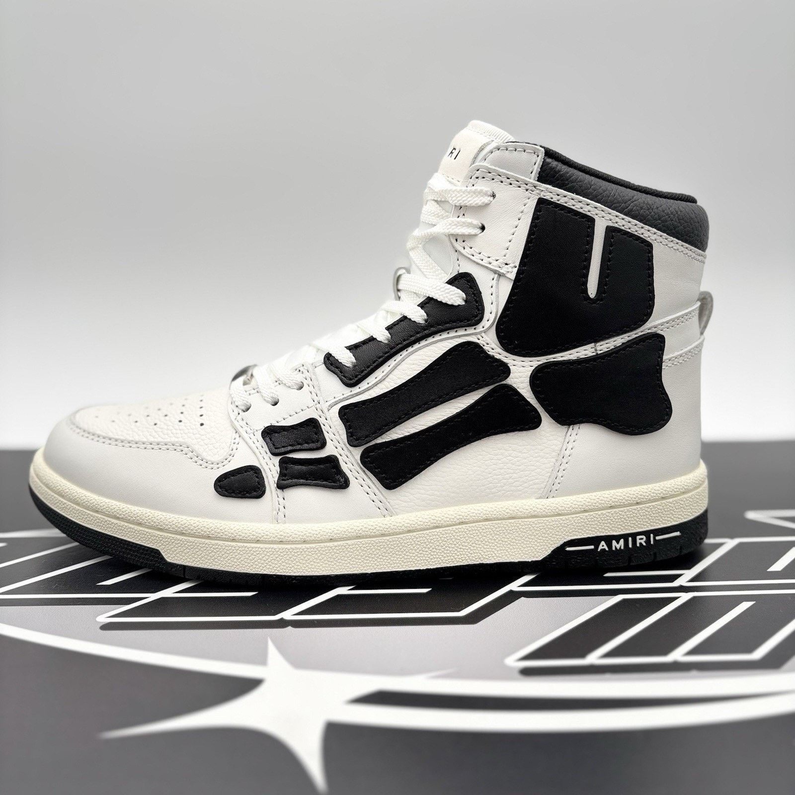 Amiri Amiri Skel High Top Sneakers ' Black, White ' | NEW! Size US 9 / EU 42 - 12 Thumbnail