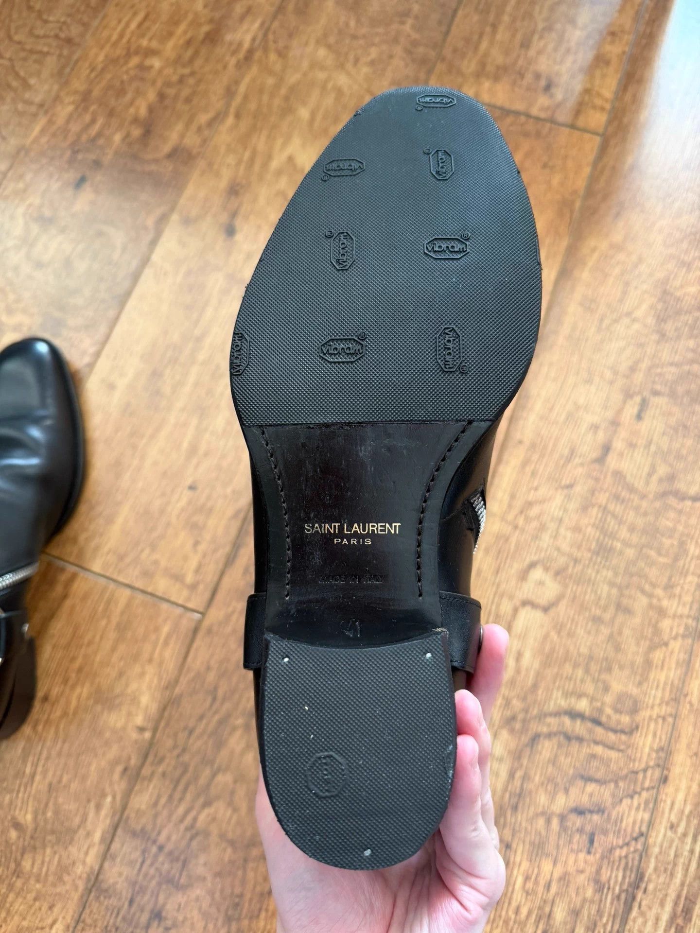 Saint Laurent Paris SLP 13fw chain link boots 41-43 9/10 vintage Size US 8.5 / EU 41-42 - 4 Thumbnail