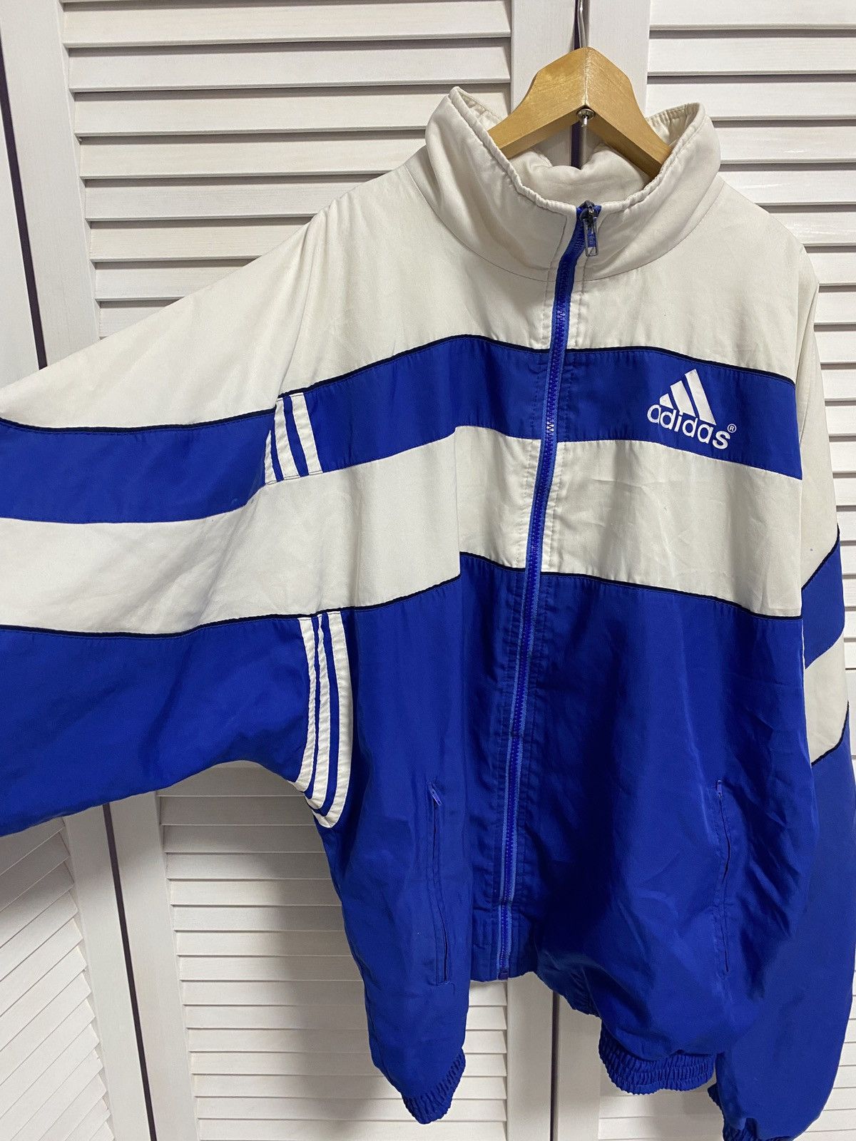 Adidas Vintage 90s Zip Up Sweater Adidas Equipment Retro Triples Size US XL / EU 56 / 4 - 5 Thumbnail