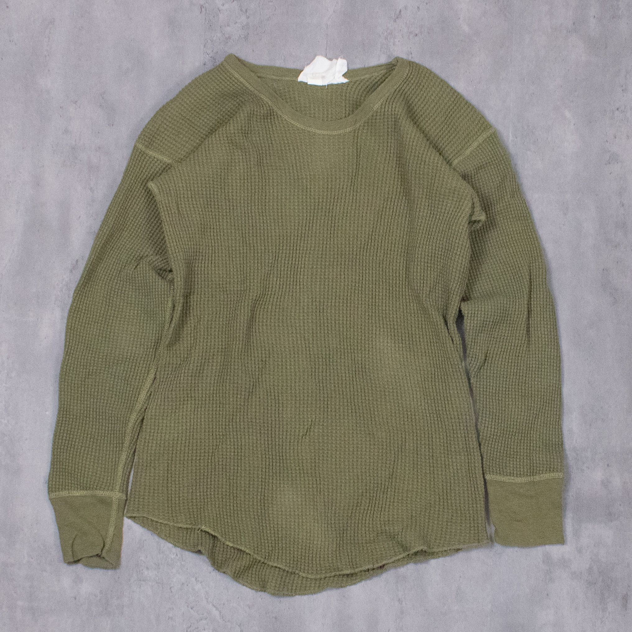 Vintage Vintage 1990’s Waffle Long Sleeve Green Thermal T-Shirt Size US S / EU 44-46 / 1 - 3 Thumbnail