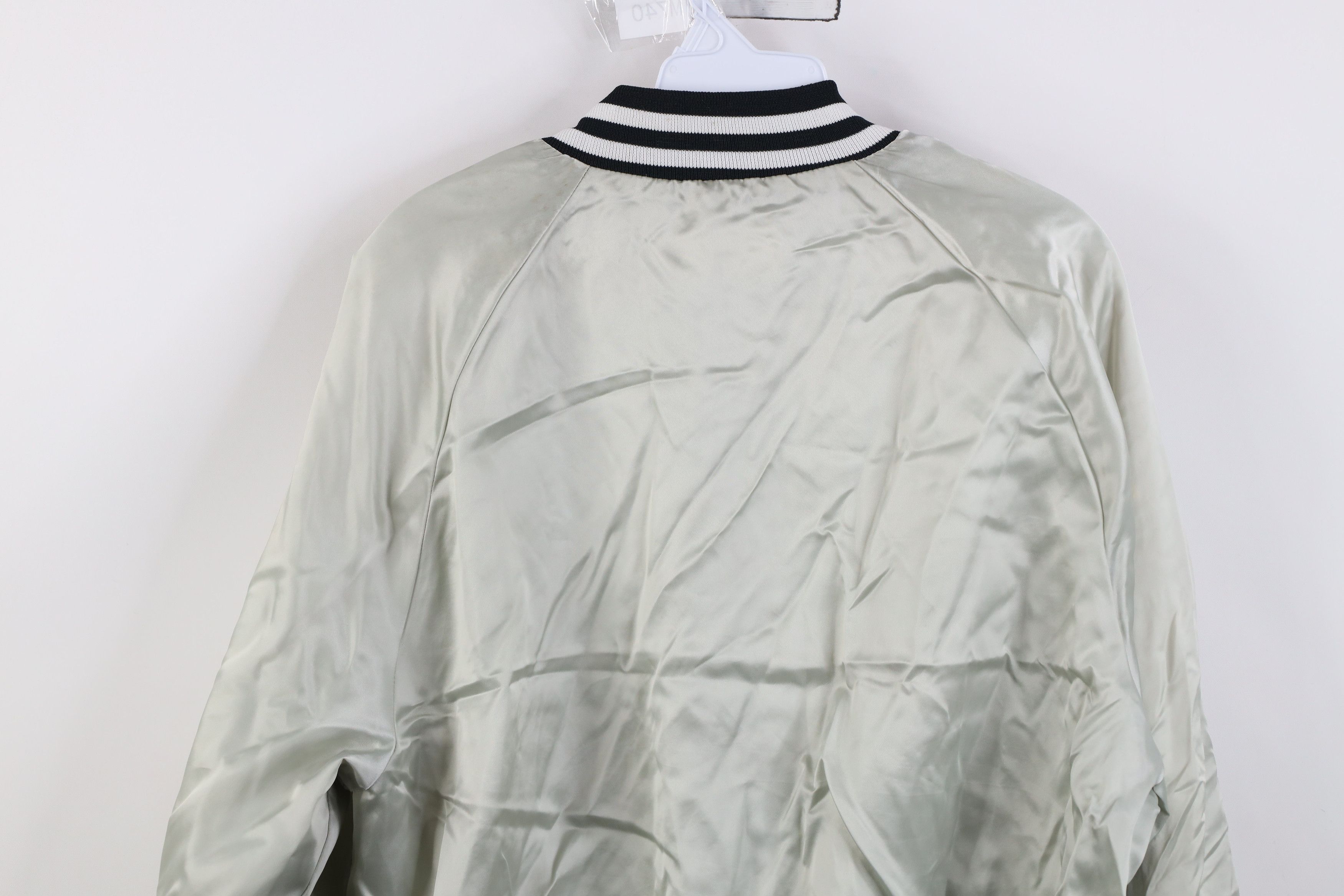 Vintage Vintage 80s Celotex Roofing Satin Bomber Jacket Silver USA Size US M / EU 48-50 / 2 - 15 Thumbnail