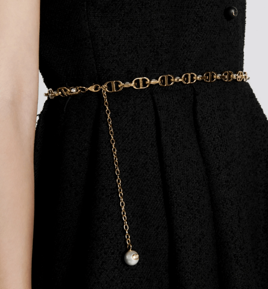 Dior o1w1db10525 Size : OS / B0524U 30 Jolie Chain Belt in Gold Size ONE SIZE - 5 Thumbnail